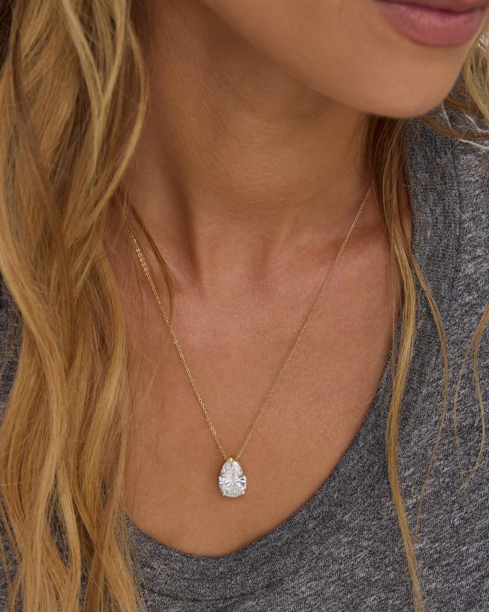 "Are you Jealous" Necklace - Gold|White Diamondettes - Image 2