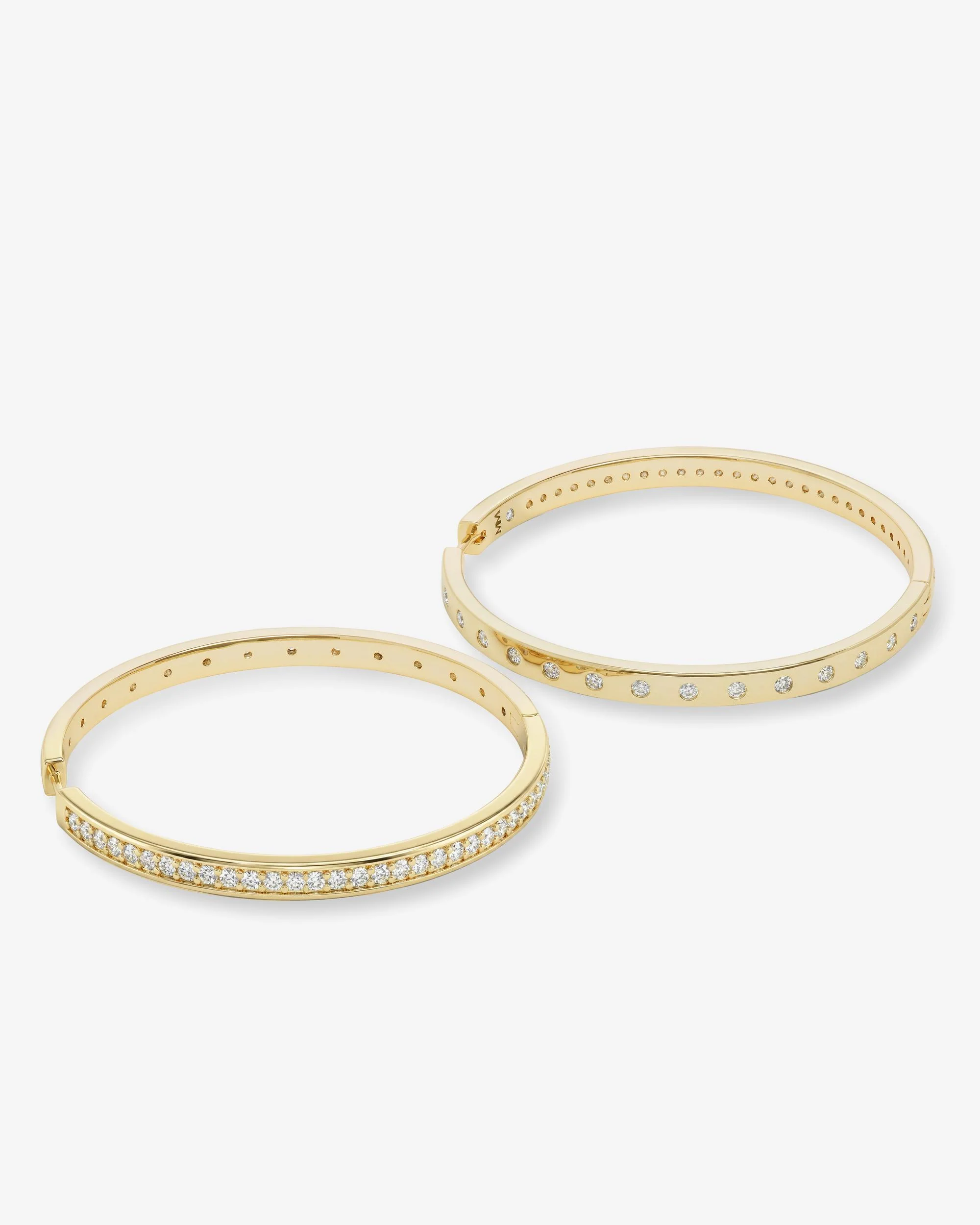 Ashley Infinity Reversible Hoops 2" - Gold|White Diamondettes - Image 3