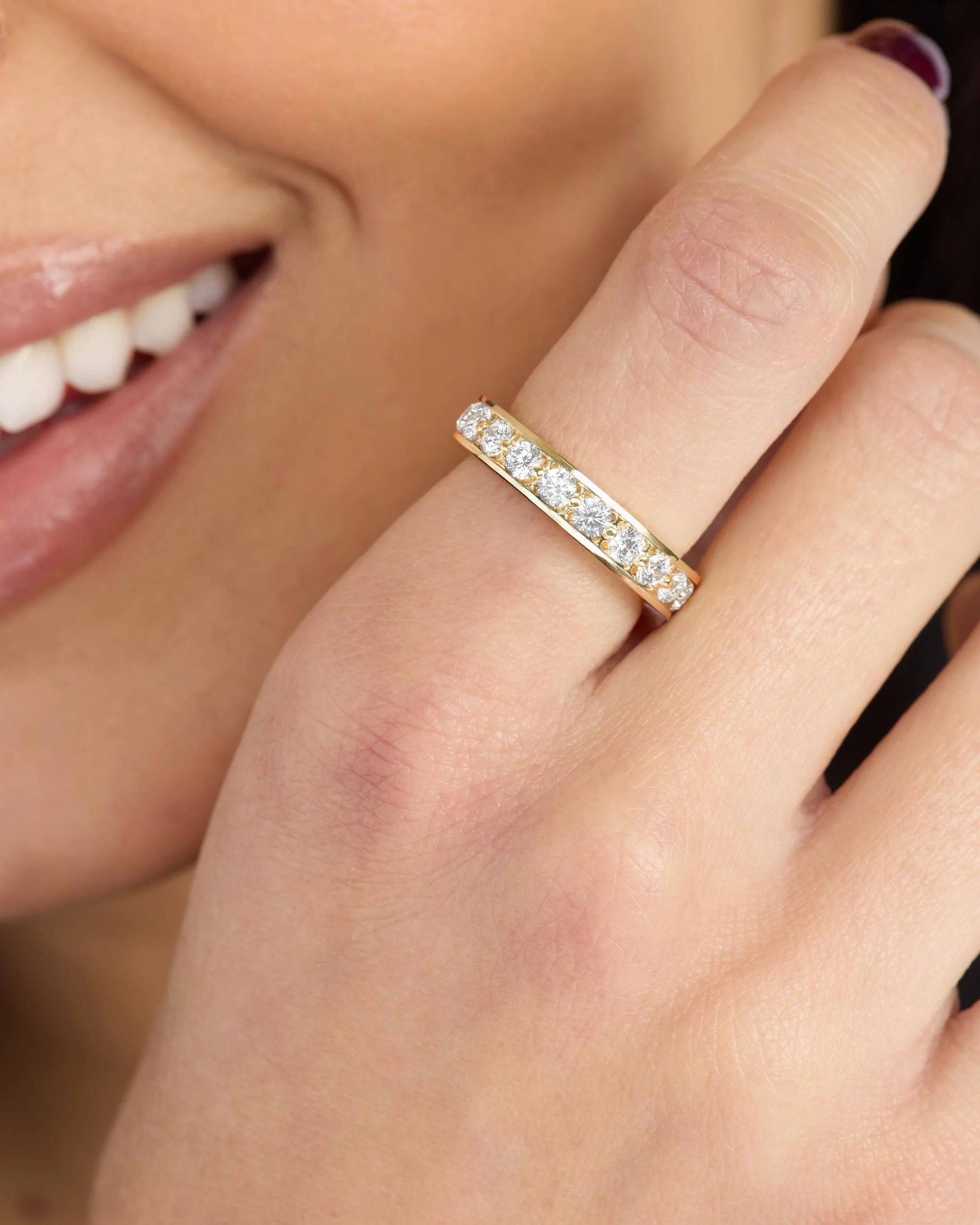 Ashley Infinity Ring - Gold|White Diamondettes - Image 2