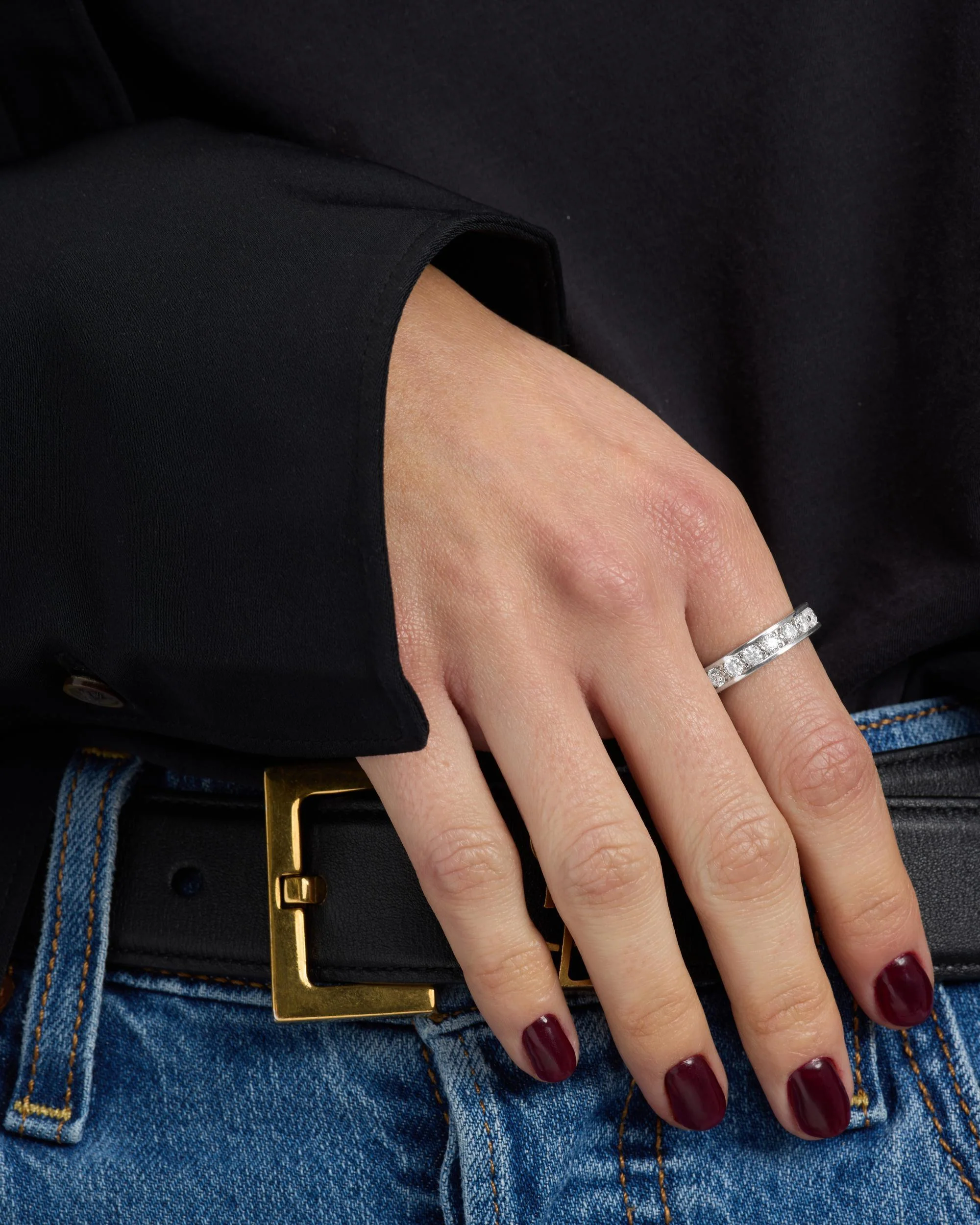 Ashley Infinity Ring - Silver|White Diamondettes - Image 3