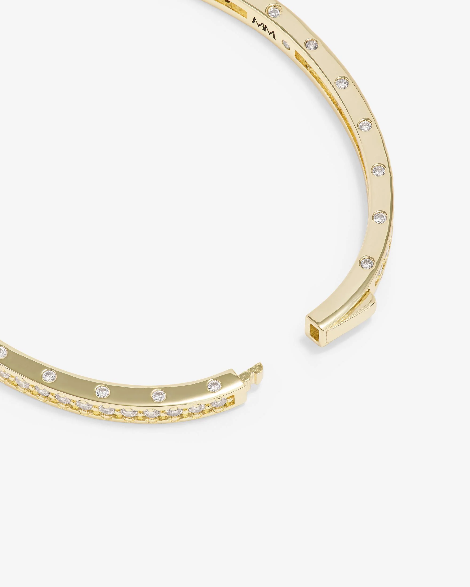 Ashley Pavé Cuff 4mm - Gold|White Diamondettes - Image 5
