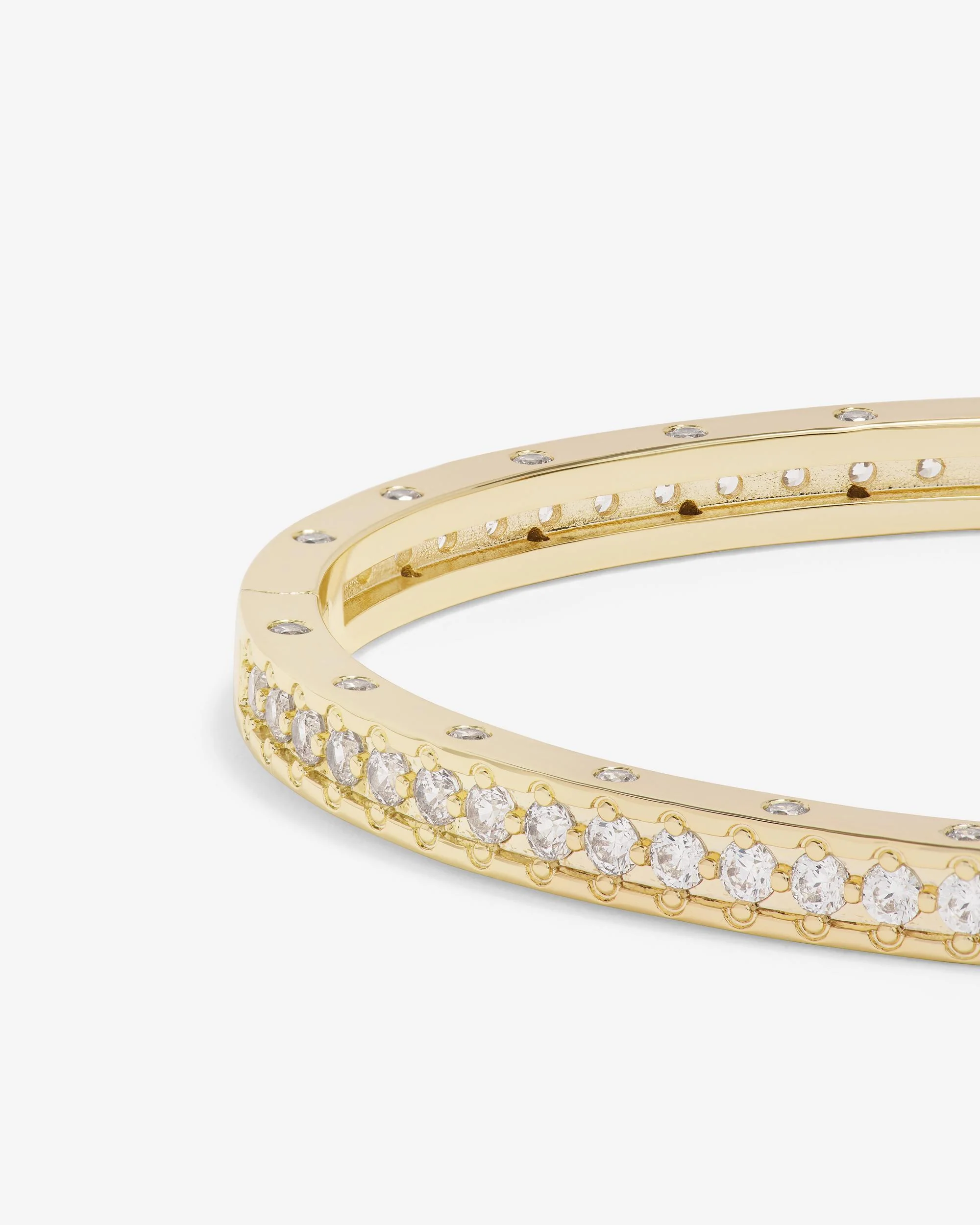 Ashley Pavé Cuff 4mm - Gold|White Diamondettes - Image 6