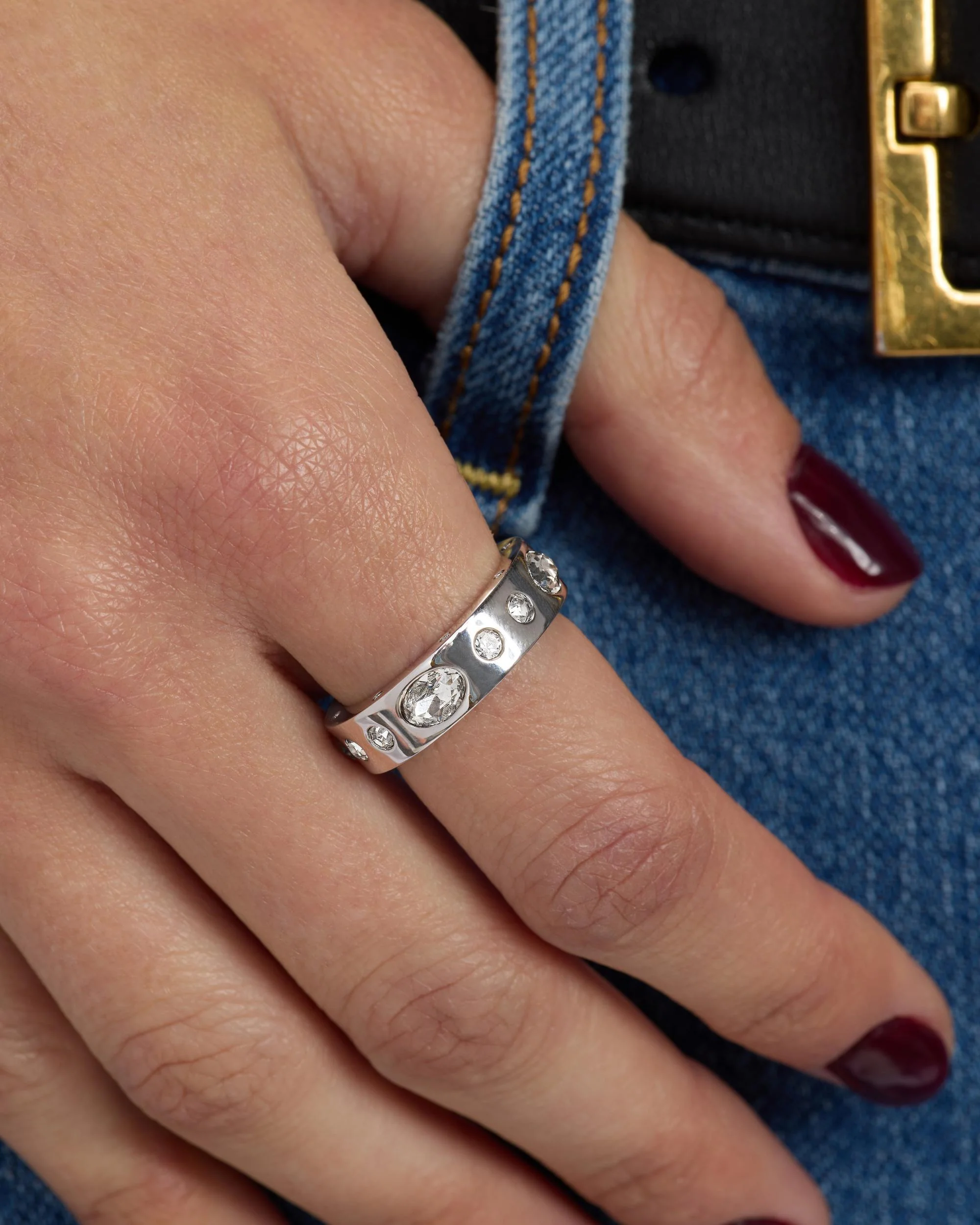 Ashley Sunset Ring - Silver|White Diamondettes - Image 4