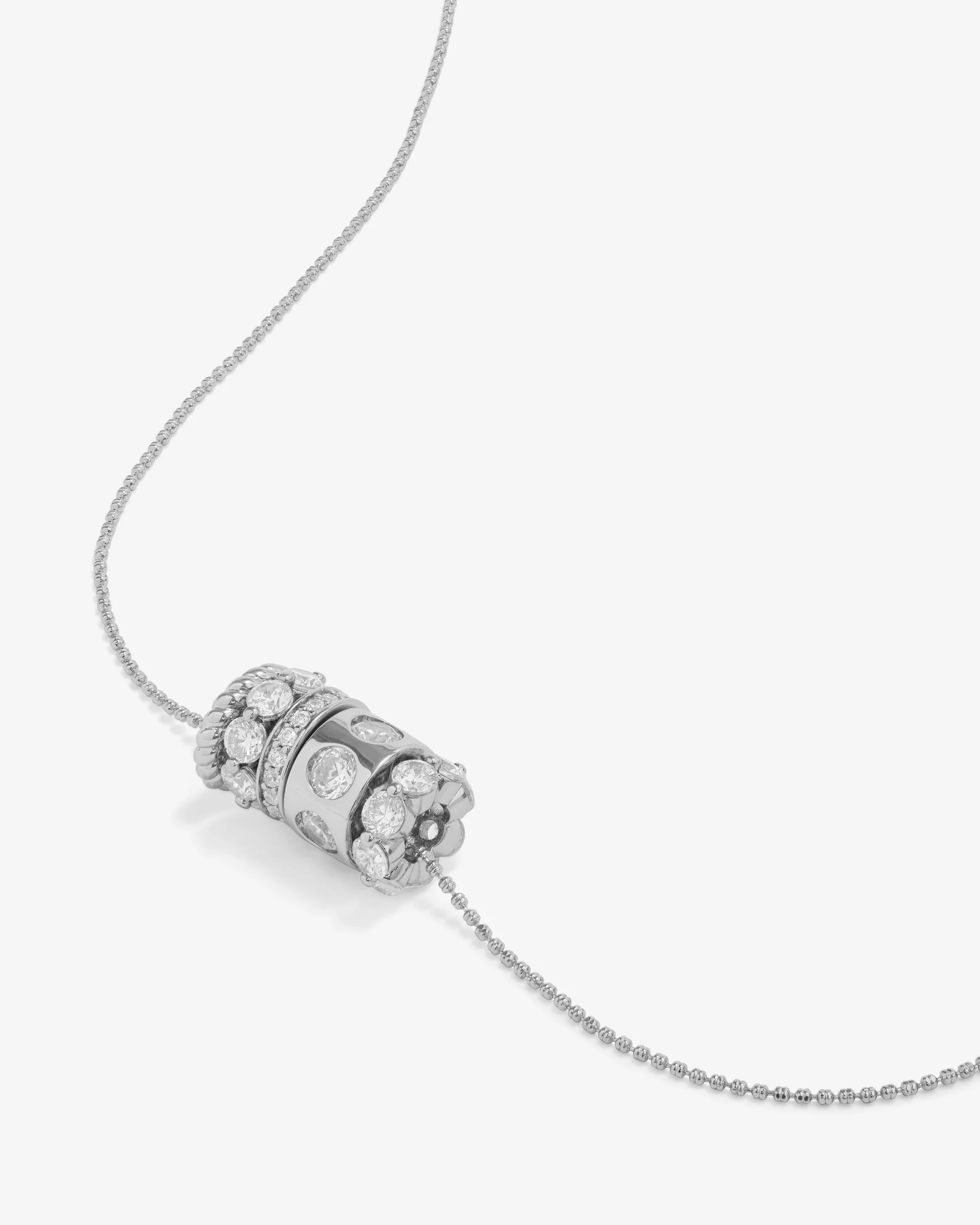 Ashley Venice Necklace - Silver|White Diamondettes - Image 3