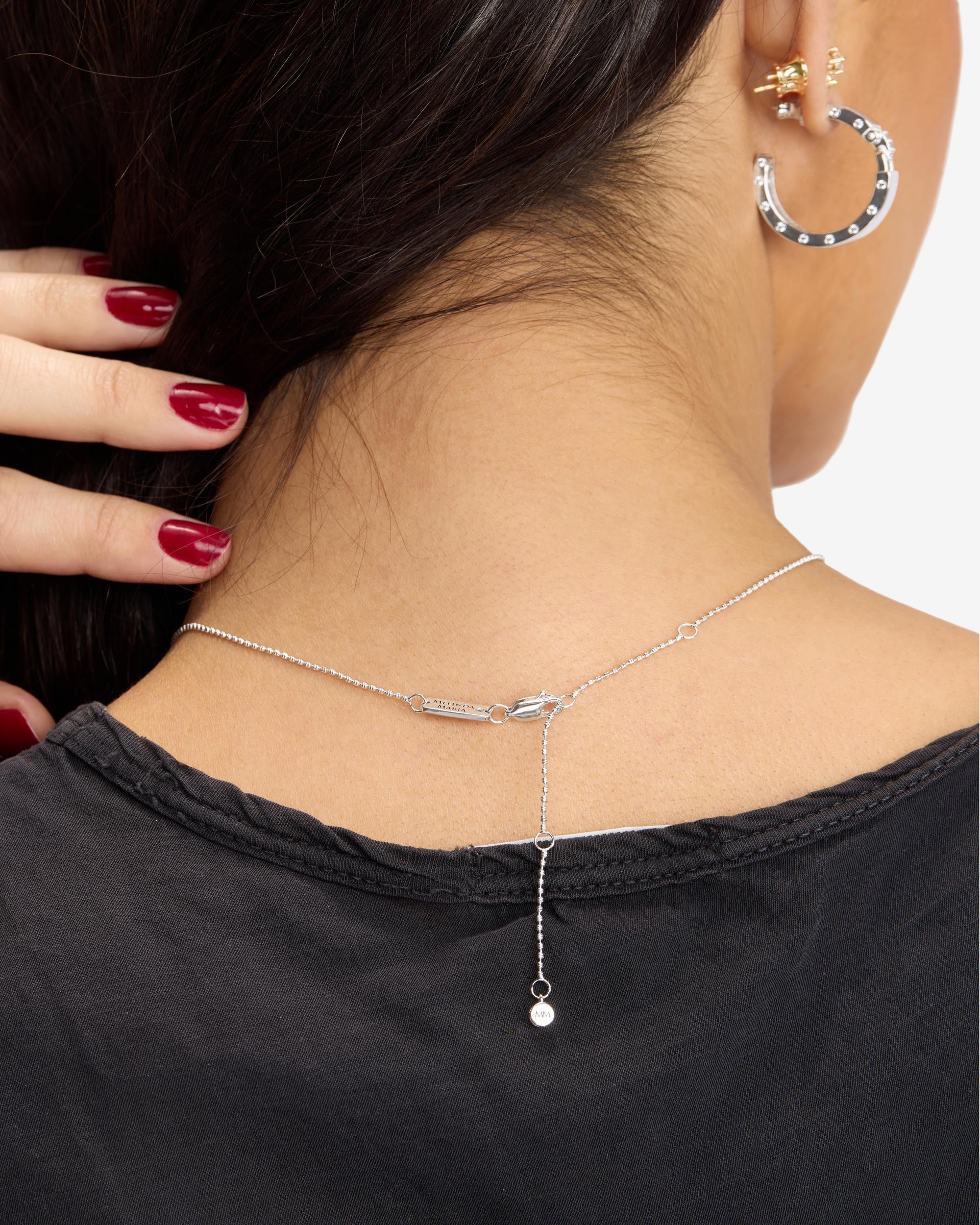 Ashley Venice Necklace - Silver|White Diamondettes - Image 6