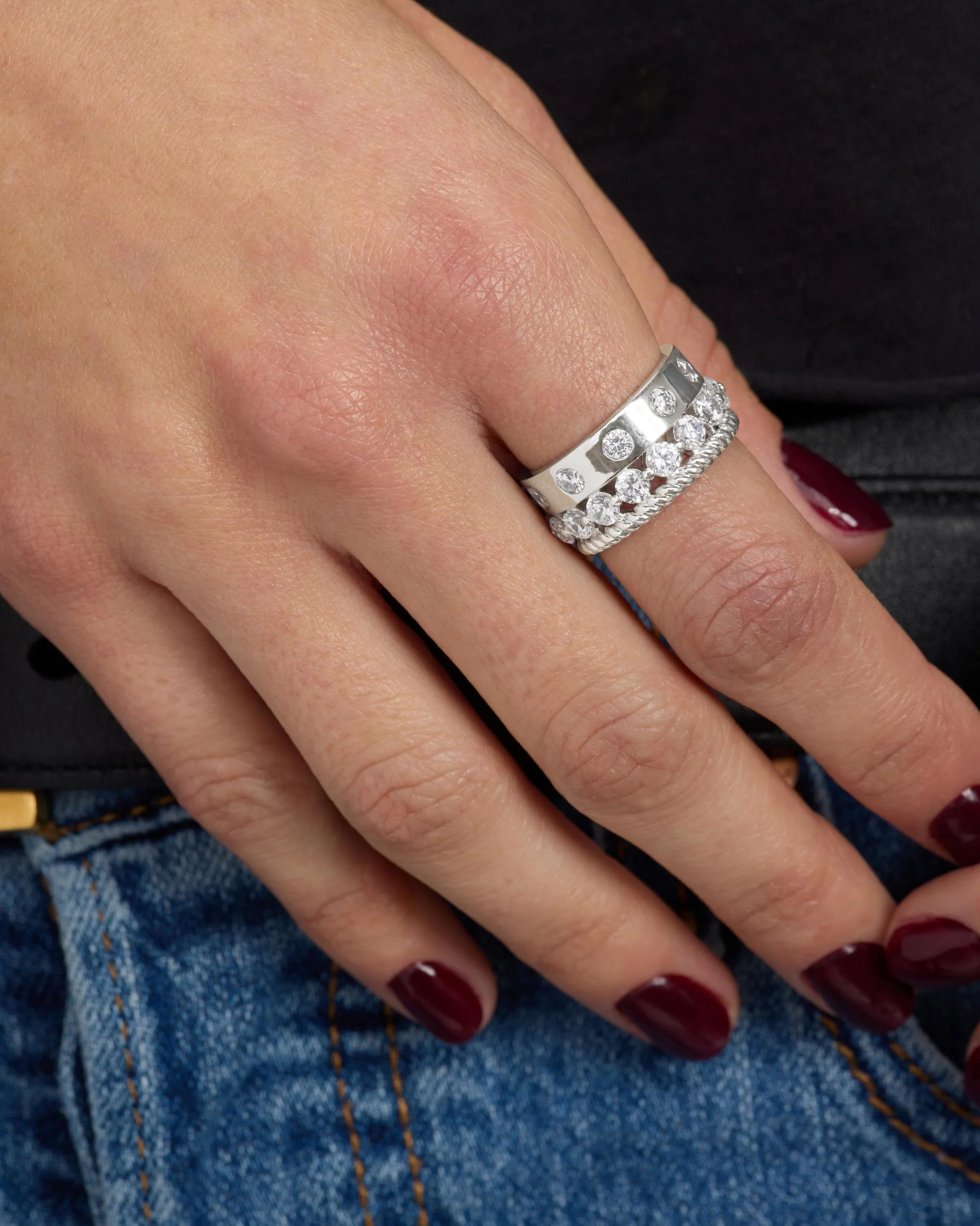 Ashley Venice Ring - Silver|White Diamondettes - Image 2
