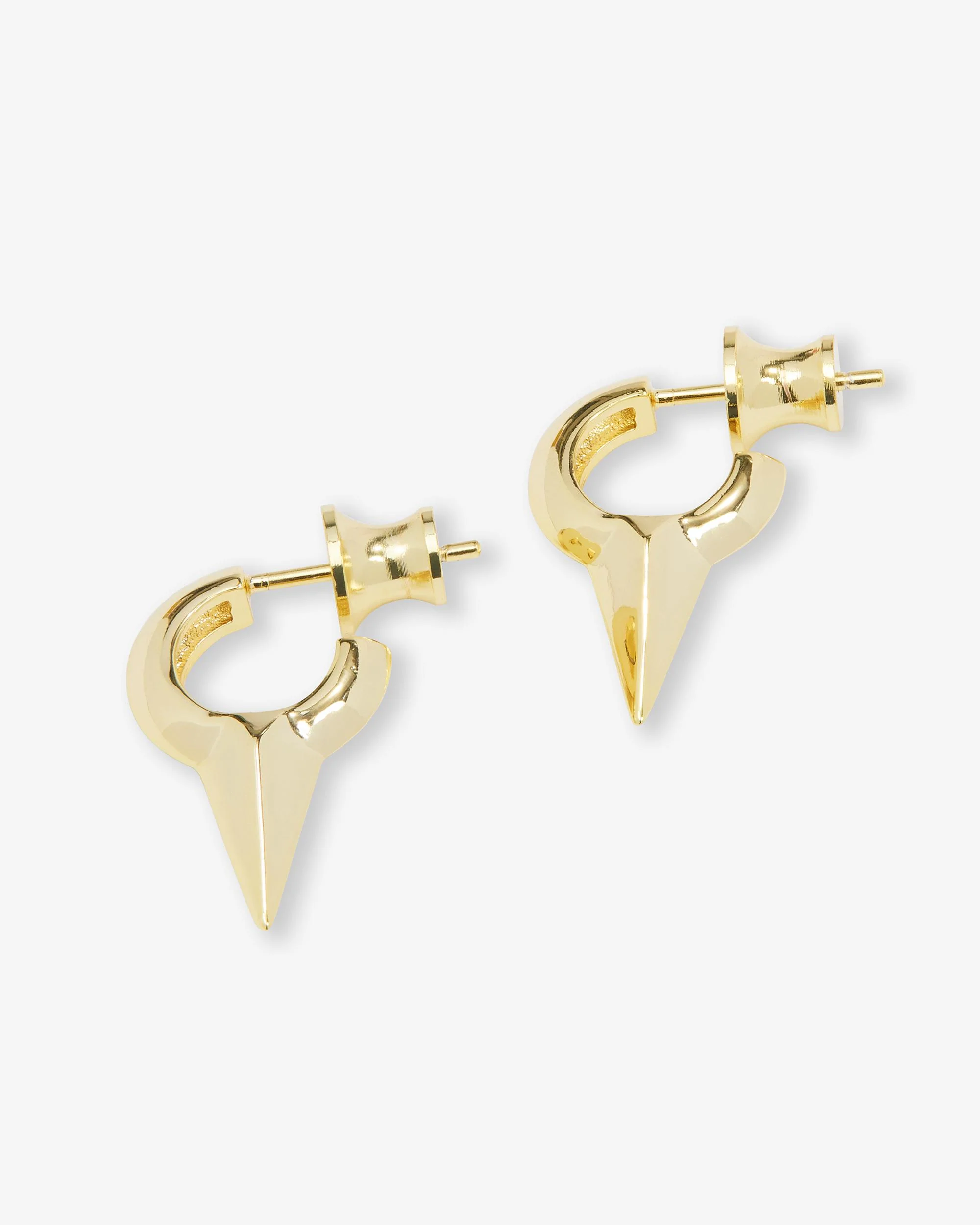 Baby Gabriella Smooth Single Spike Earrings - Gold - Image 3