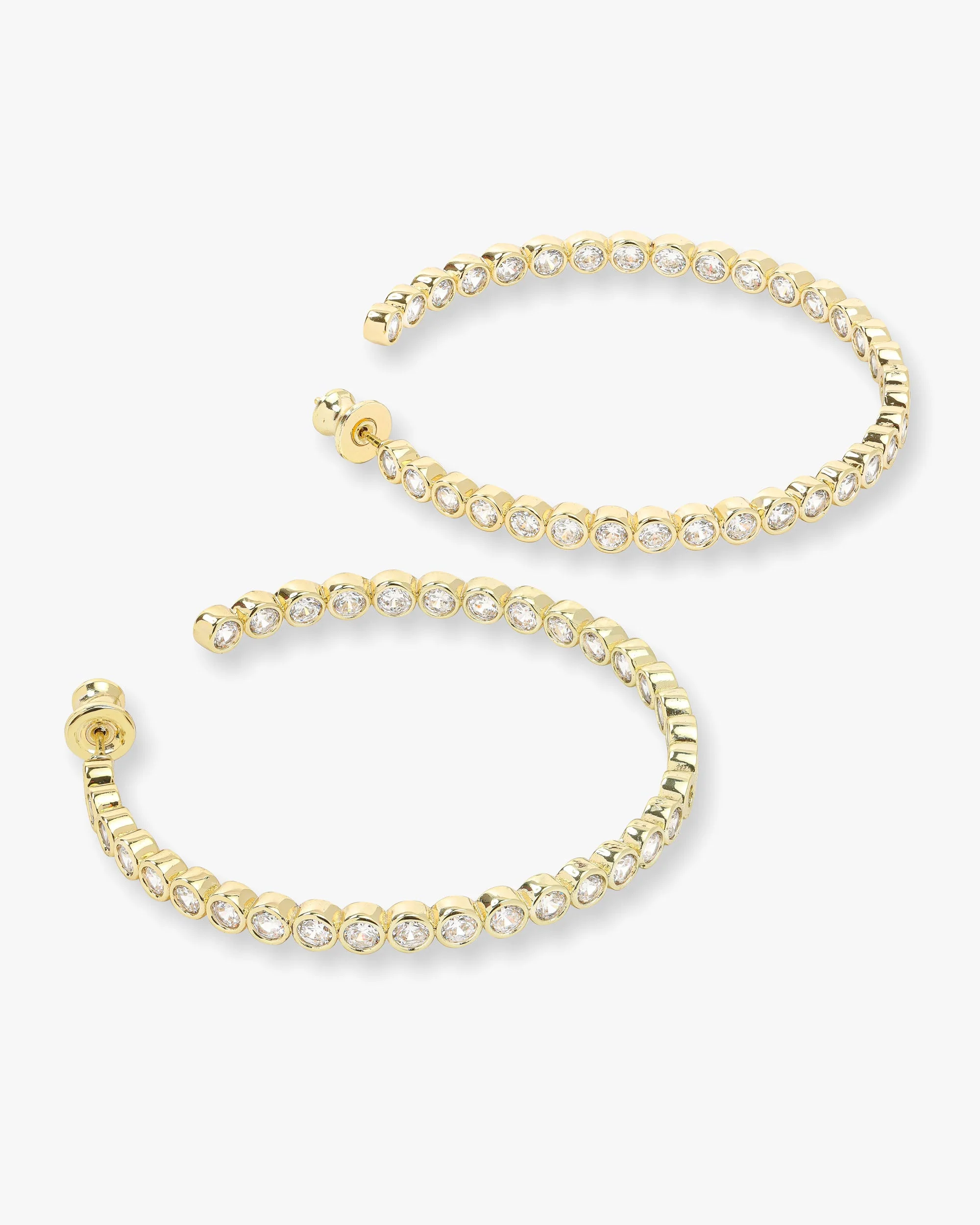 Baroness Hoops 2" - Gold|White Diamondettes - Image 3