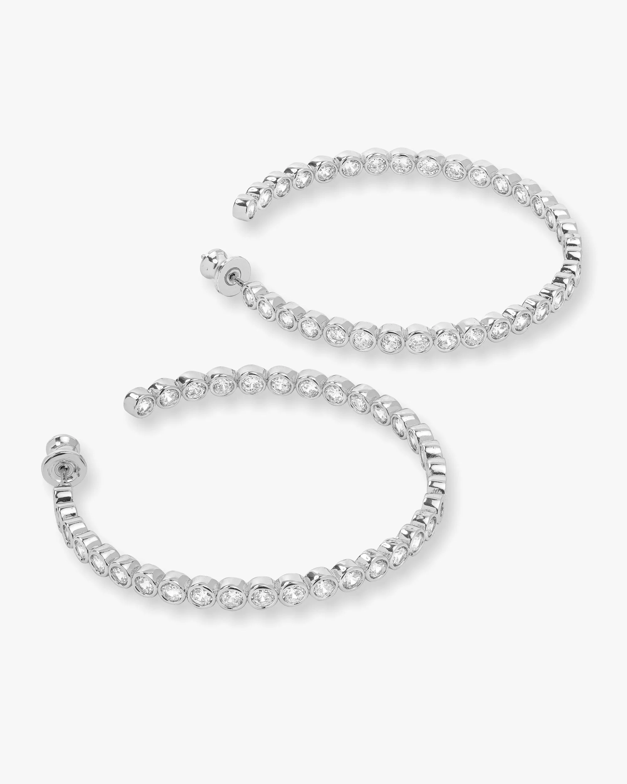 Baroness Hoops 2" - Silver|White Diamondettes - Image 3