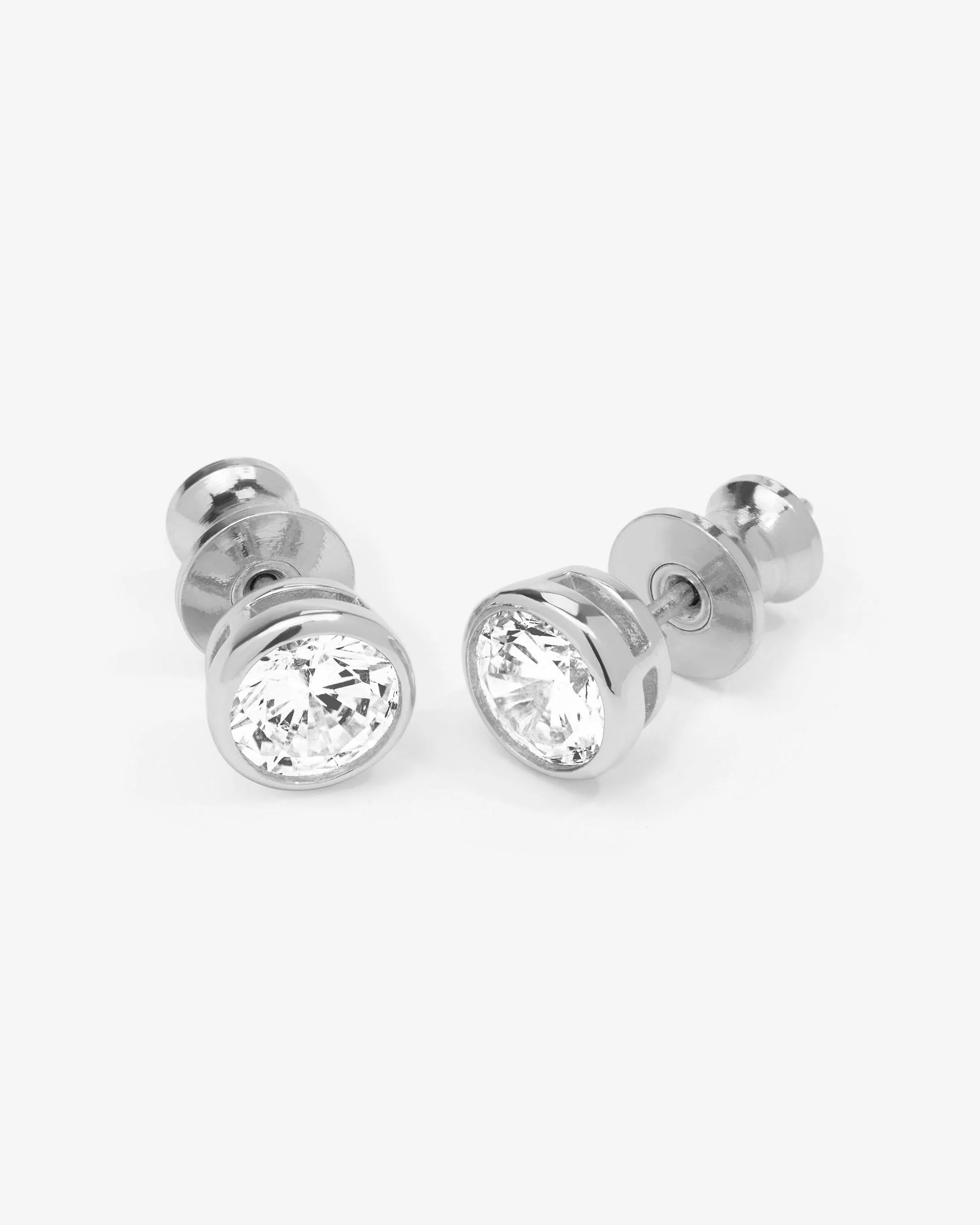 Baroness 6mm Studs - Silver|White Diamondettes - Image 3