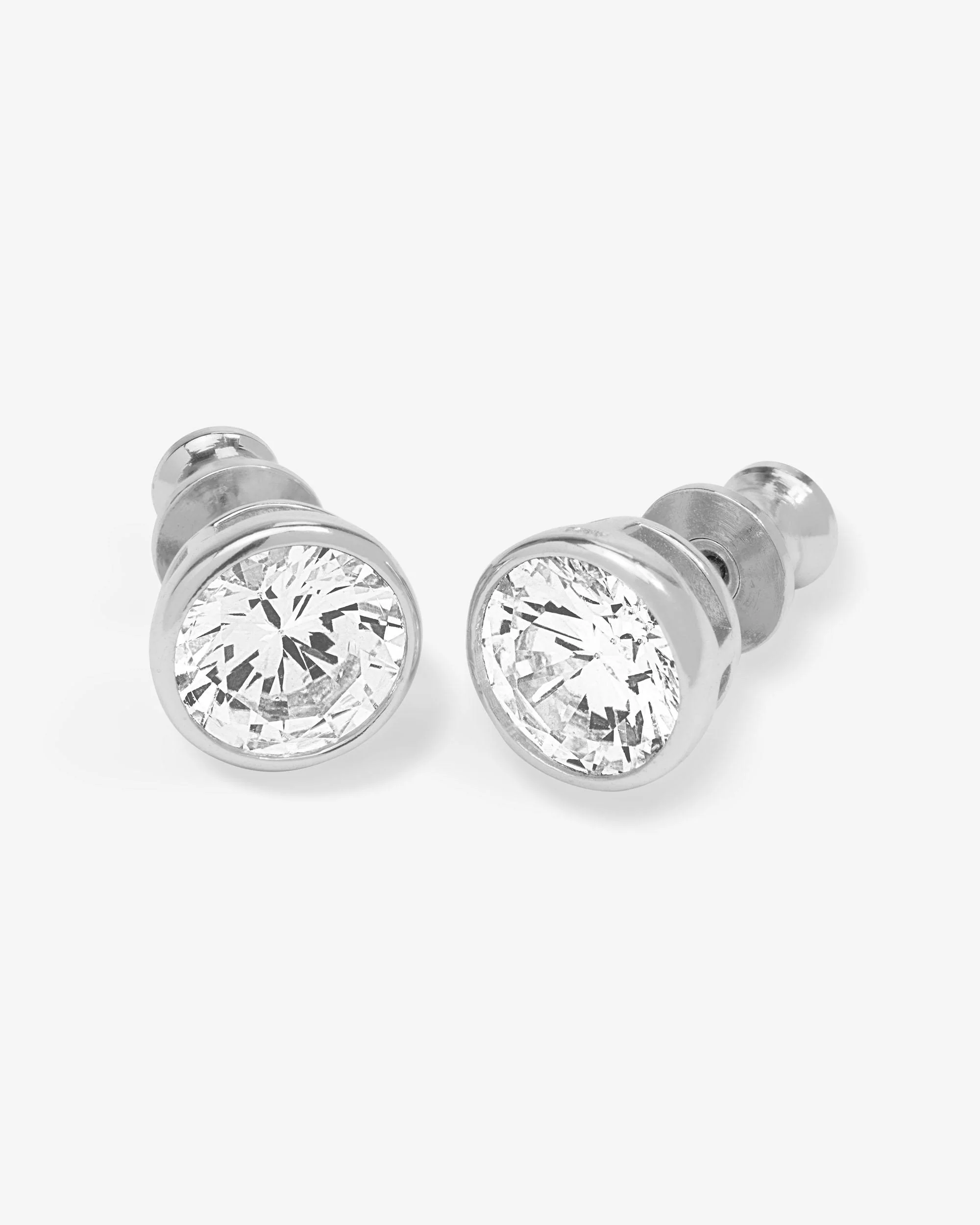Baroness 8mm Studs - Silver|White Diamondettes - Image 3