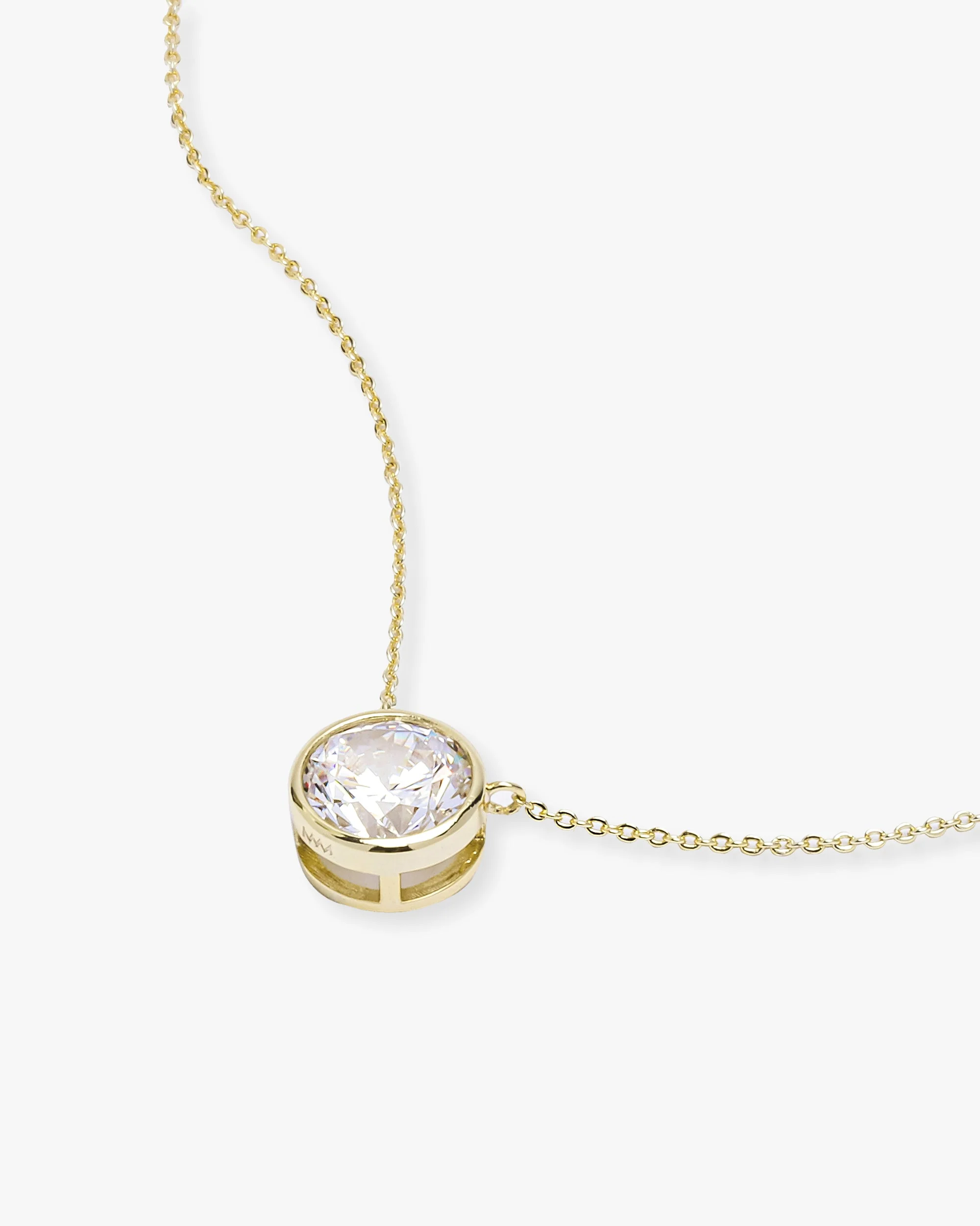 Baroness Pendant 10mm - Gold|White Diamondettes - Image 3