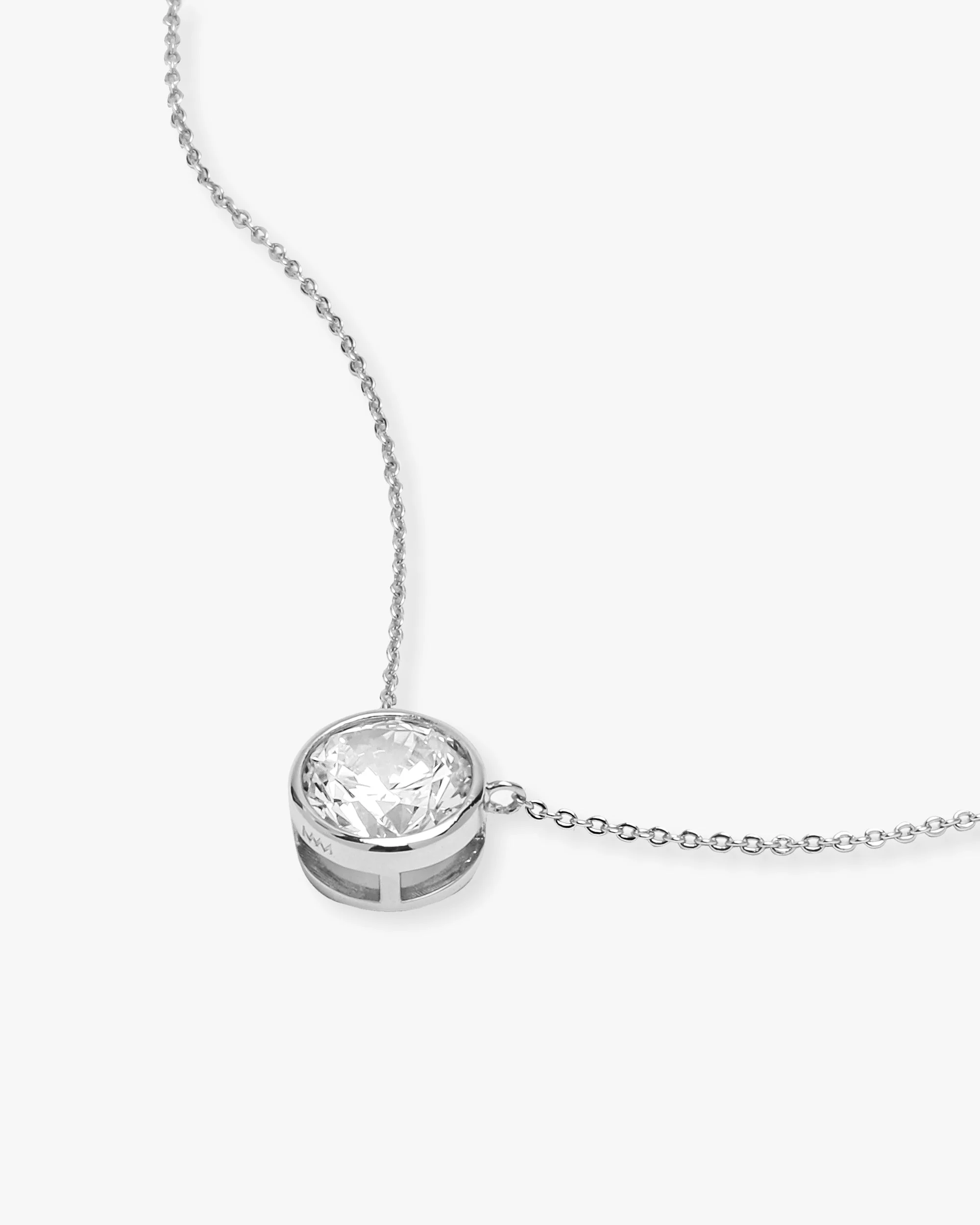 Baroness Pendant 10mm - Silver|White Diamondettes - Image 3