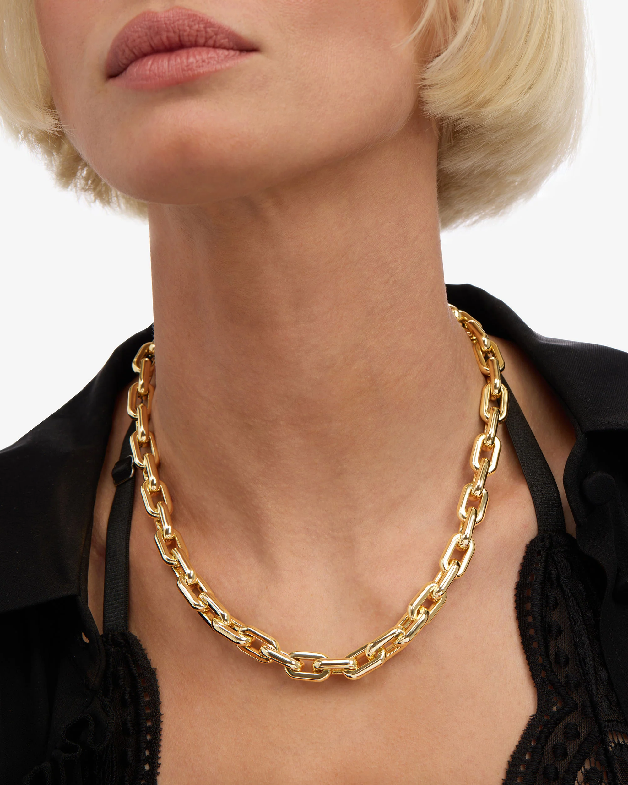 Frankie Chain Necklace 10mm - Gold - Image 3
