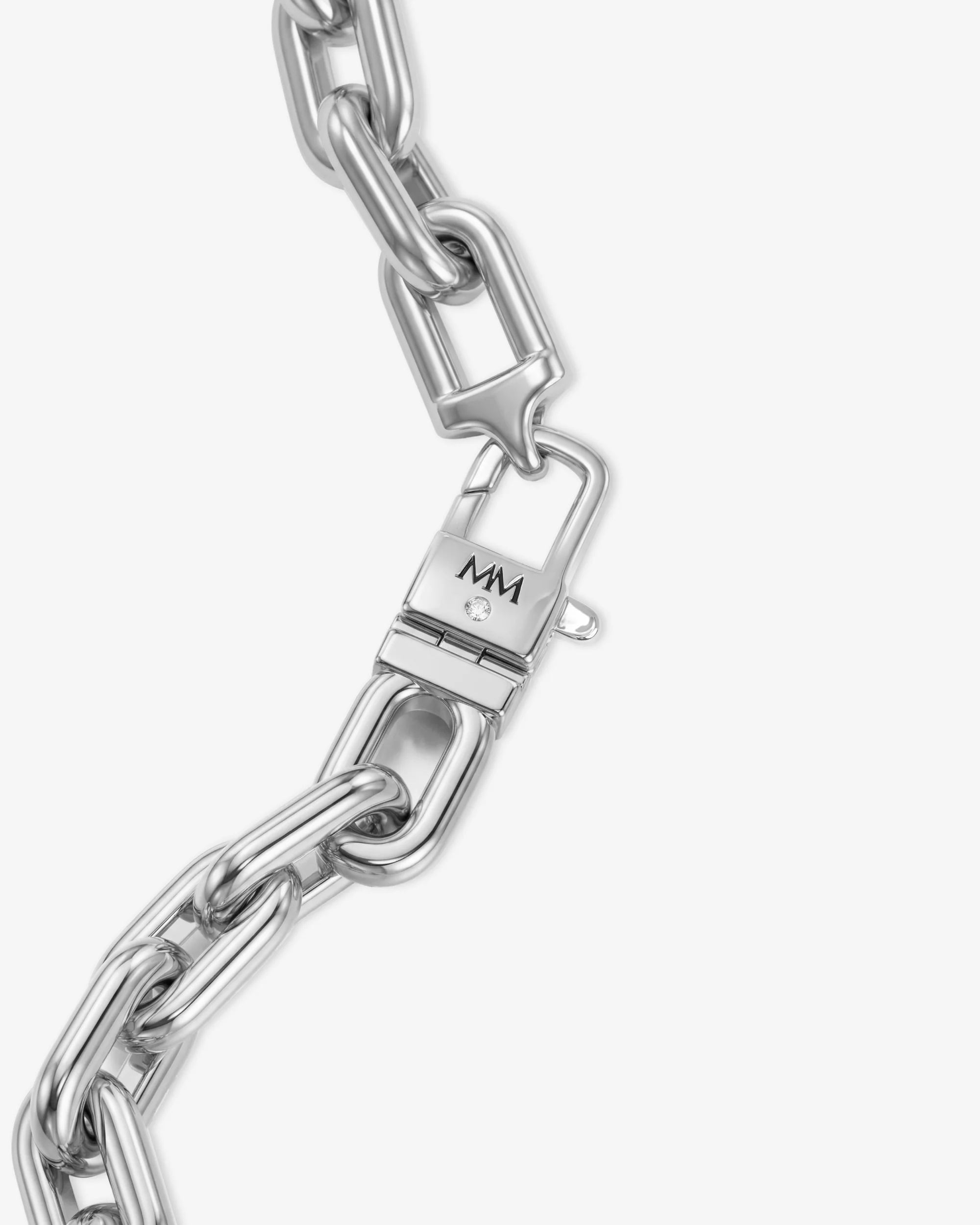 Frankie Chain Bracelet 10mm - Silver - Image 3
