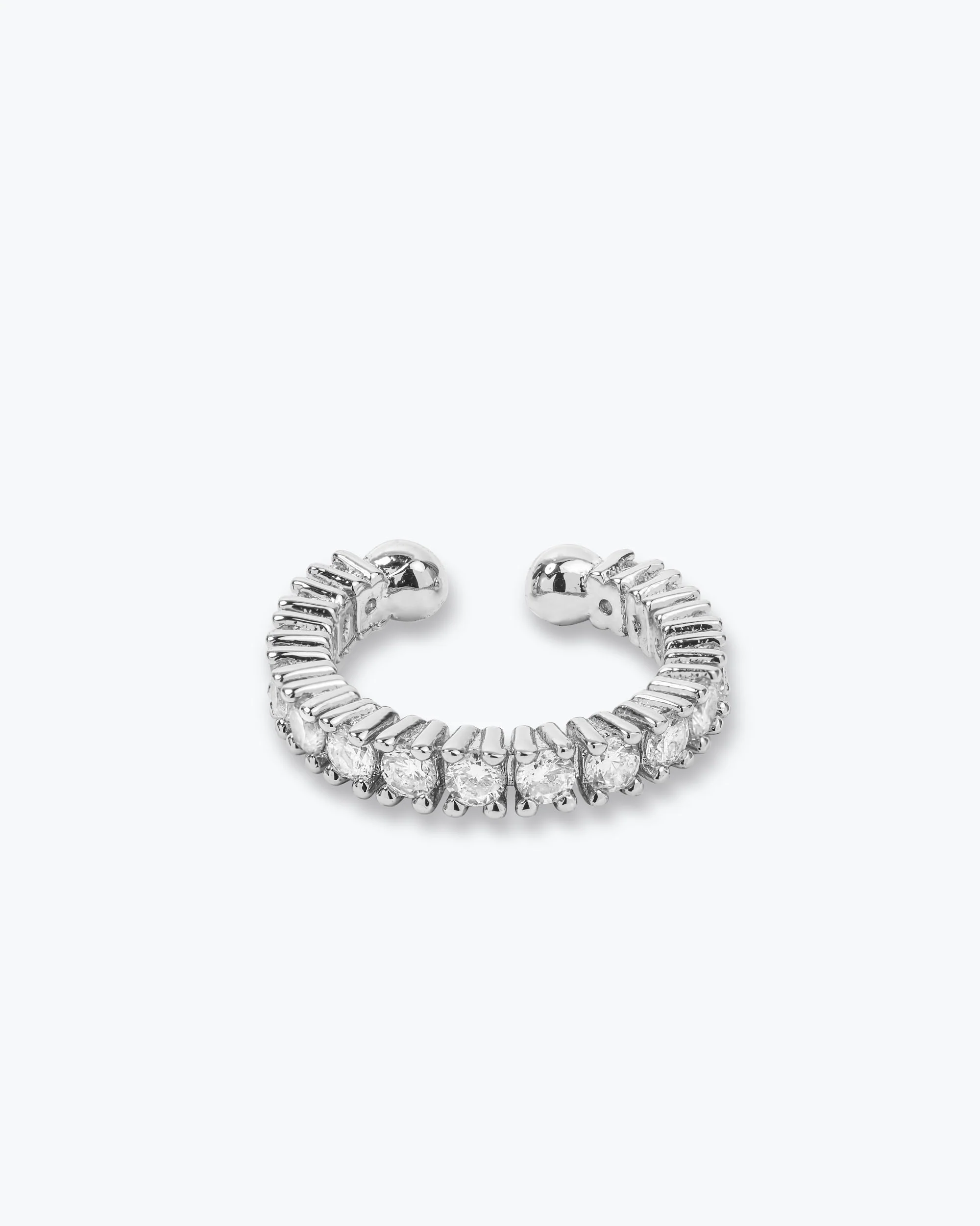 Heiress Ear Cuff - Silver|White Diamondettes - Image 3