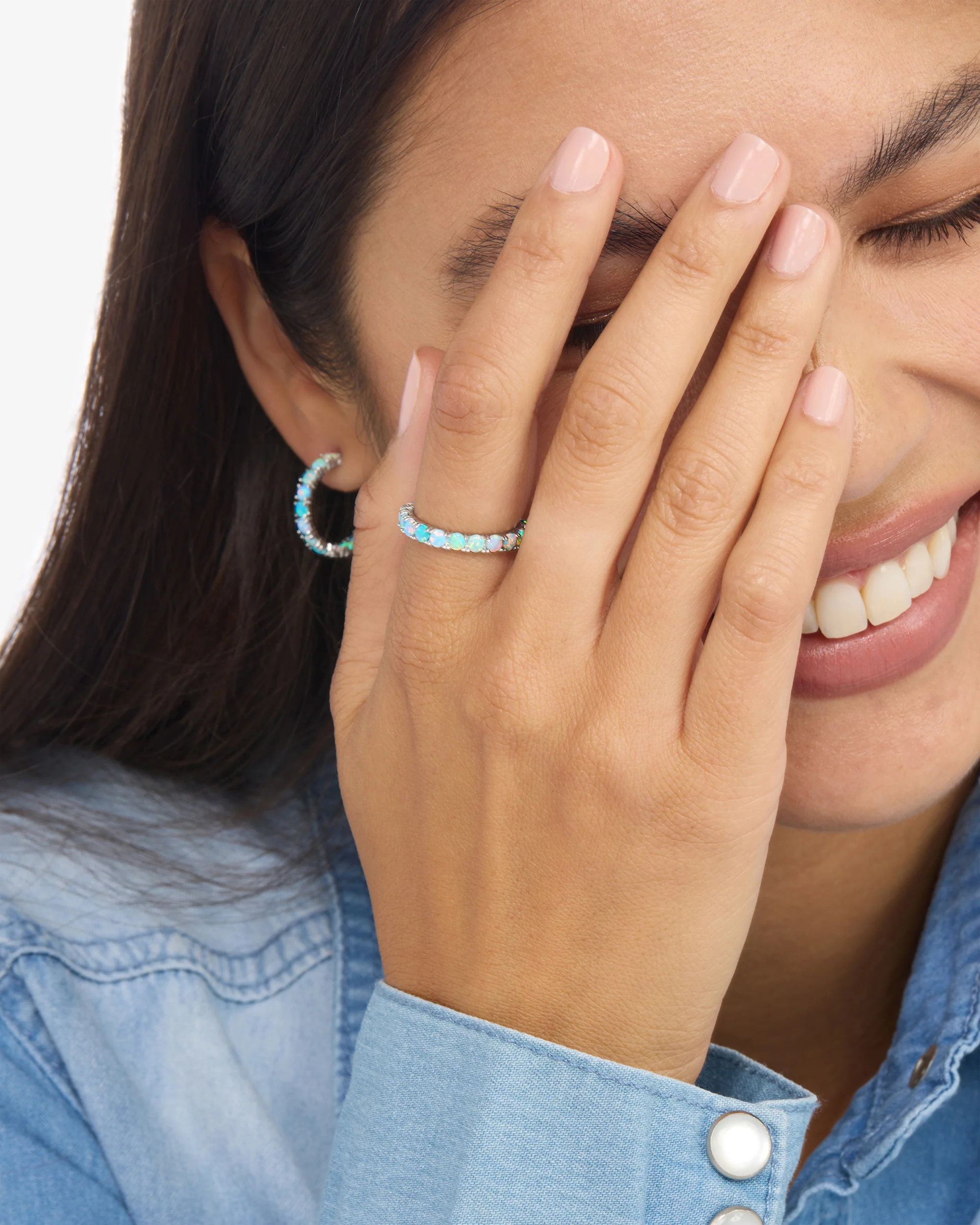 Heiress Ombré Ring - Silver|Blue Opal Ombré - Image 3