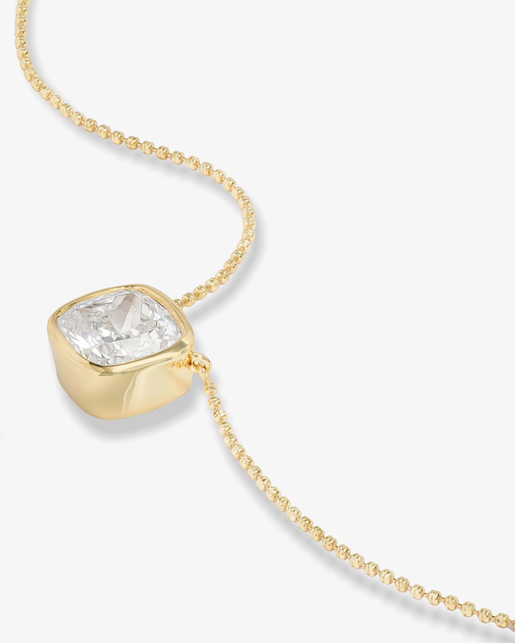 Hello Flawless Necklace - Gold|White Diamondettes - Image 3