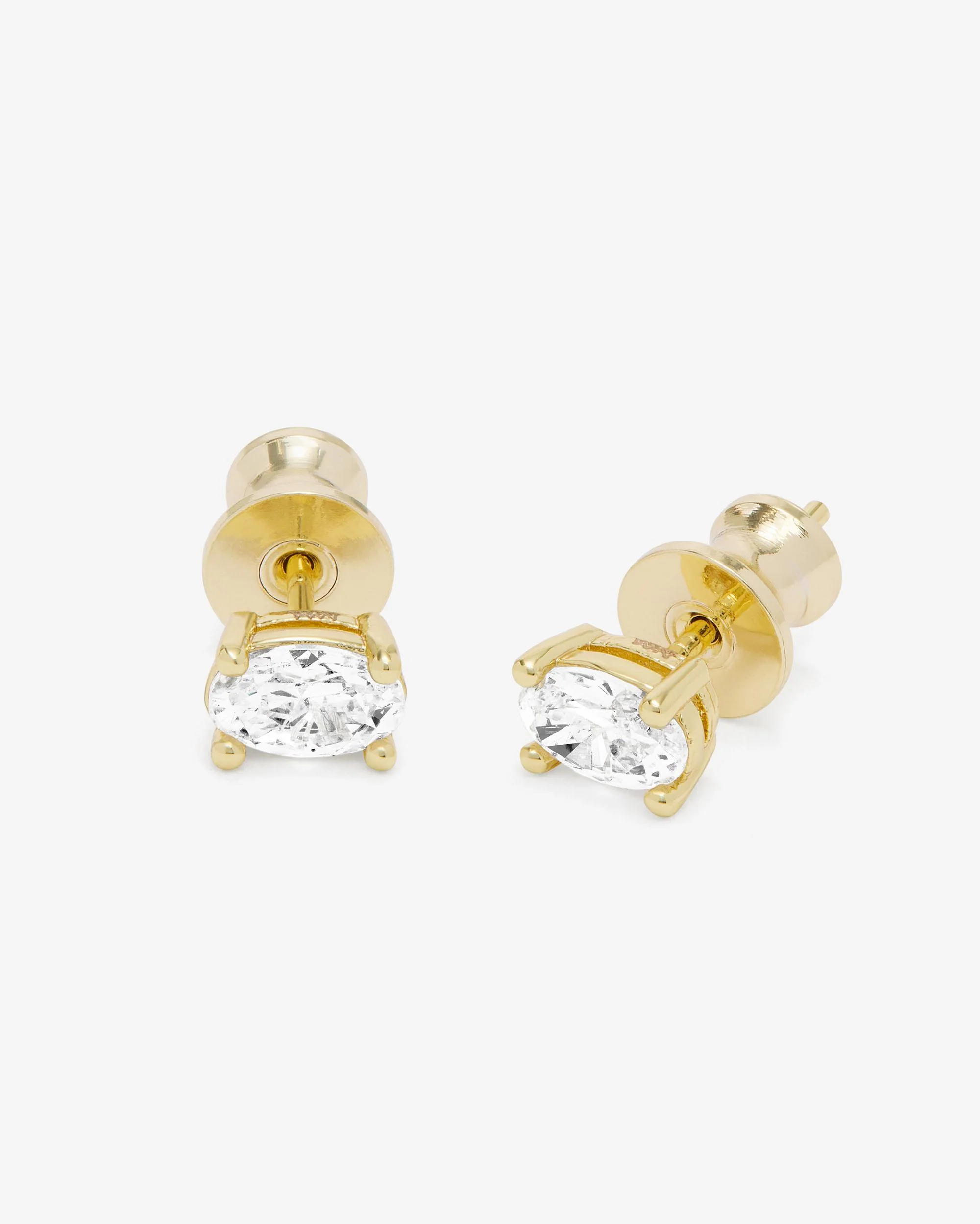 Hello Gorgeous 6mm Studs - Gold|White Diamondettes - Image 3