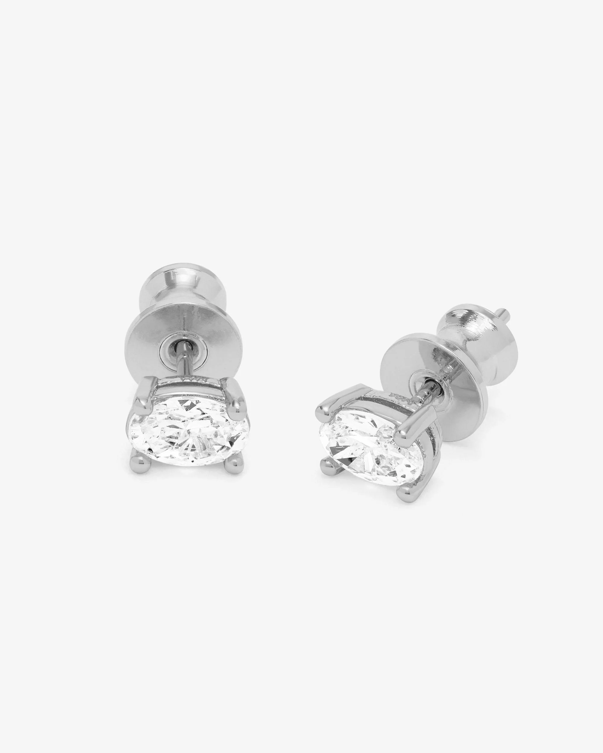 Hello Gorgeous 6mm Studs - Silver|White Diamondettes - Image 3