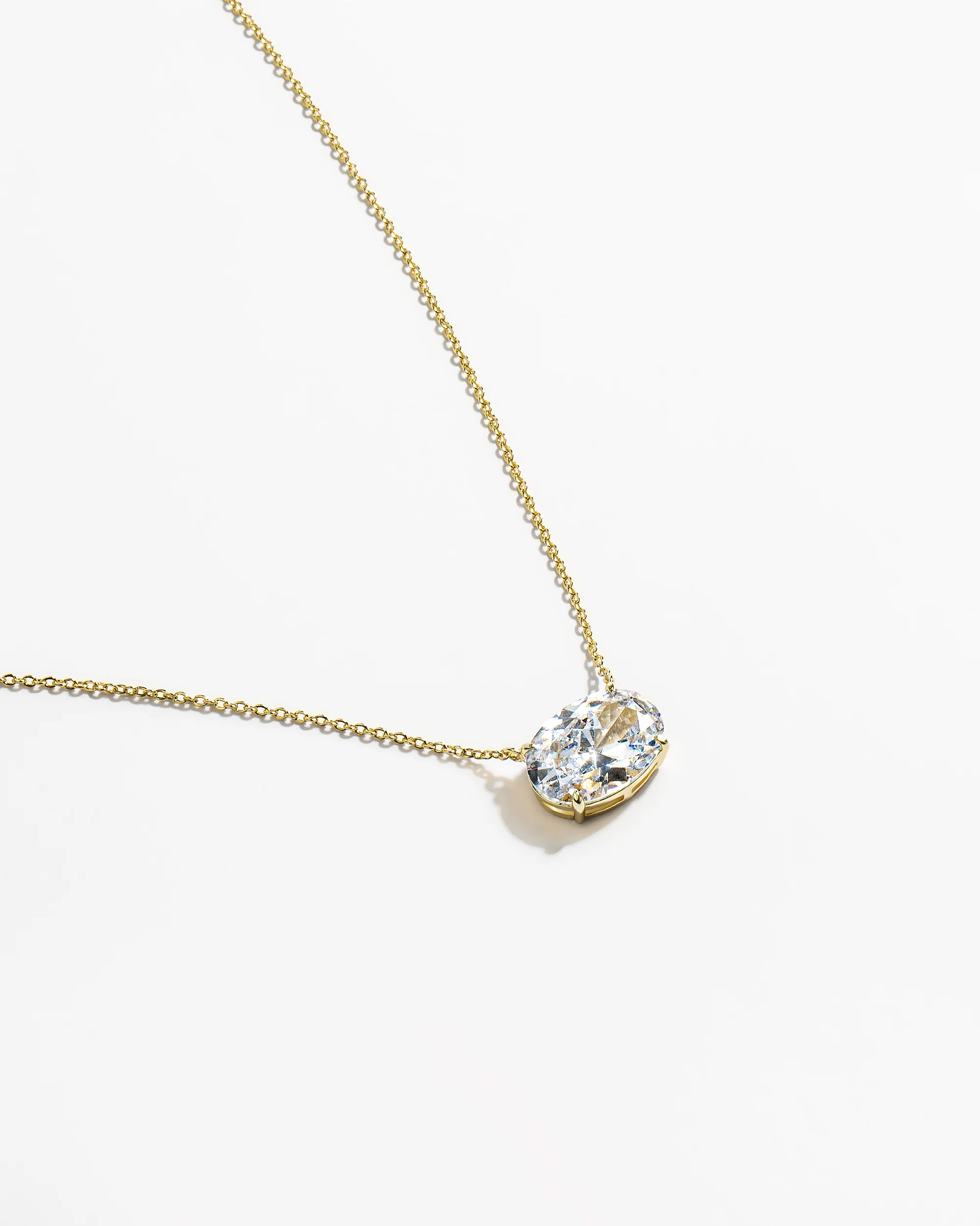 Hello Gorgeous! Necklace - Gold|White Diamondettes - Image 3