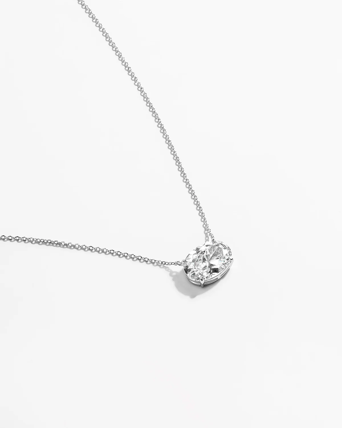 Hello Gorgeous! Necklace - Silver|White Diamondettes - Image 3