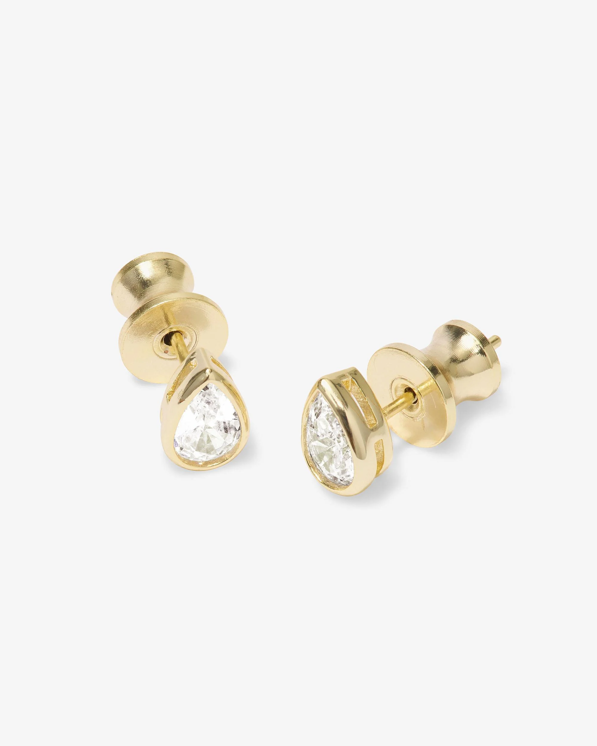Isla 6mm Studs - Gold|White Diamondettes - Image 3