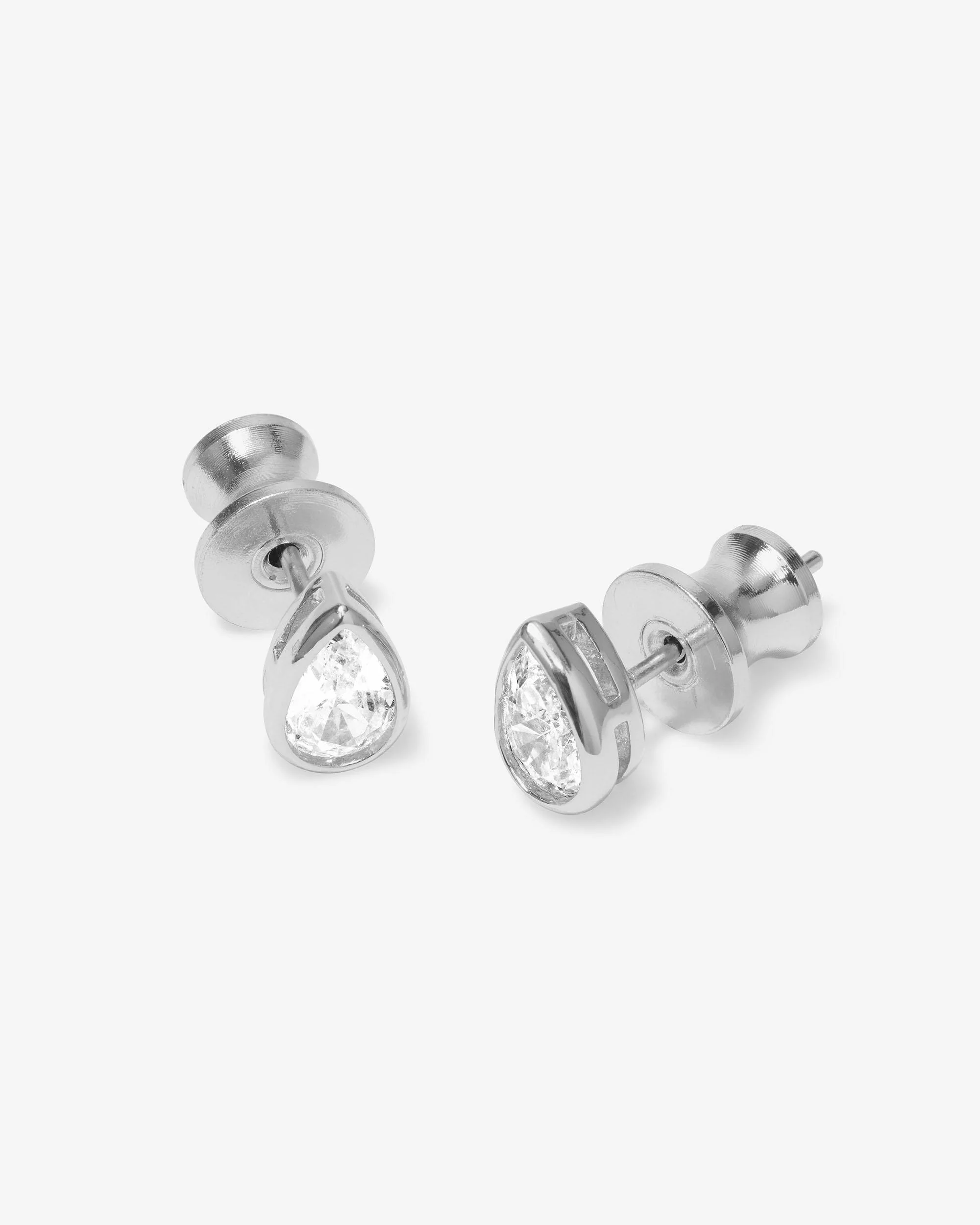 Isla 6mm Studs - Silver|White Diamondettes - Image 3
