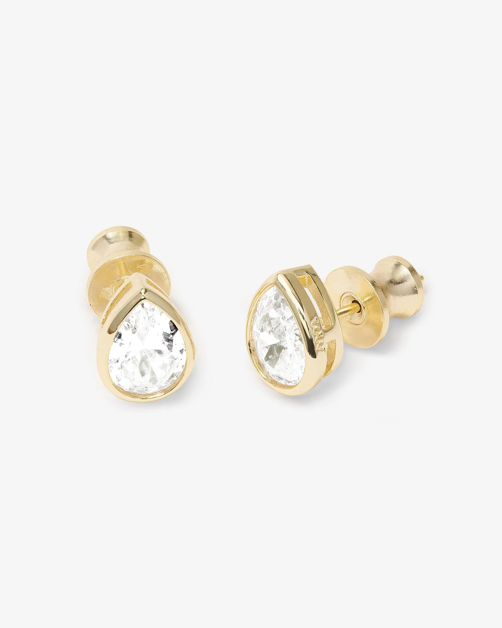 Isla 8mm Studs - Gold|White Diamondettes - Image 3