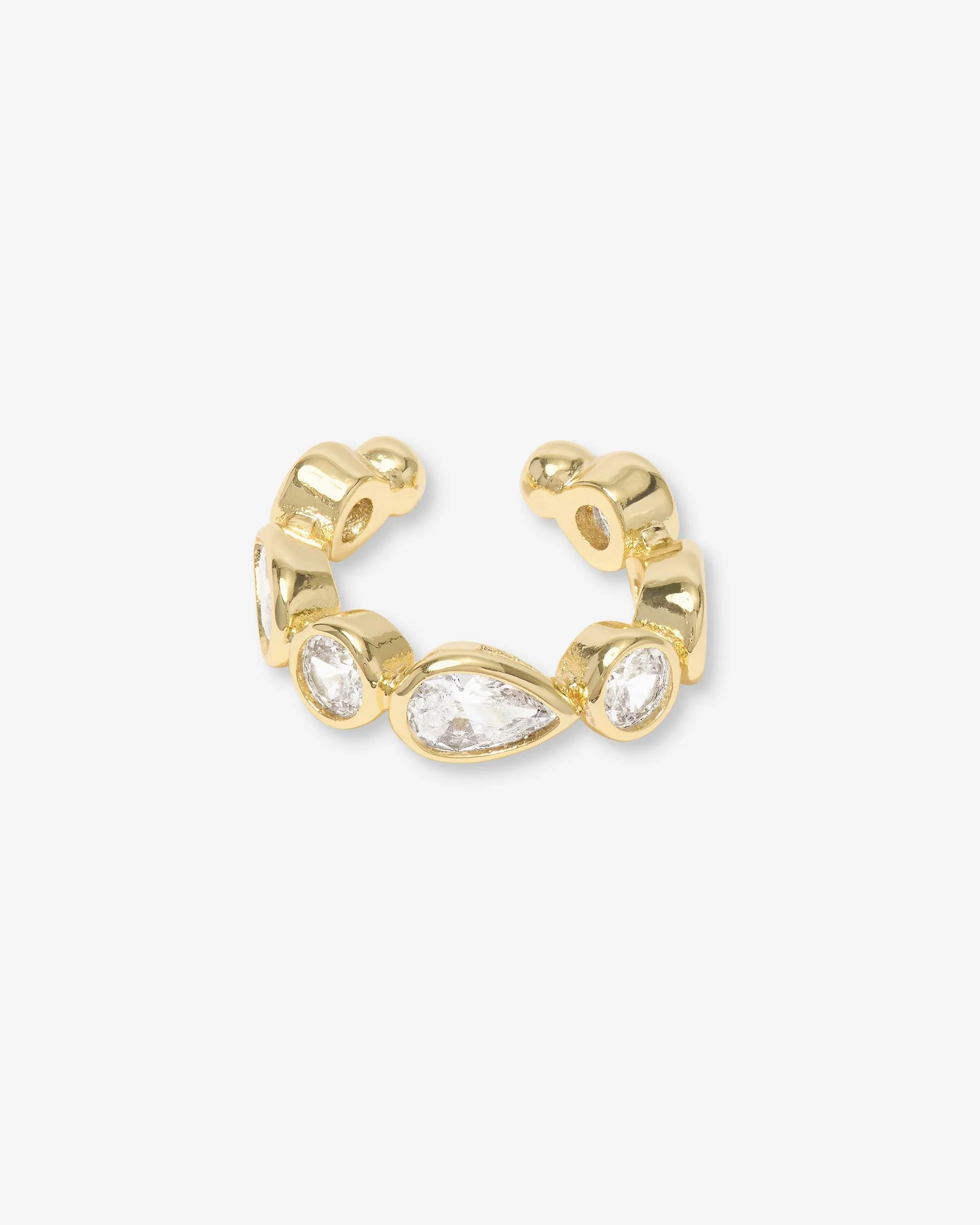 Isla Ear Cuff - Gold|White Diamondettes - Image 3