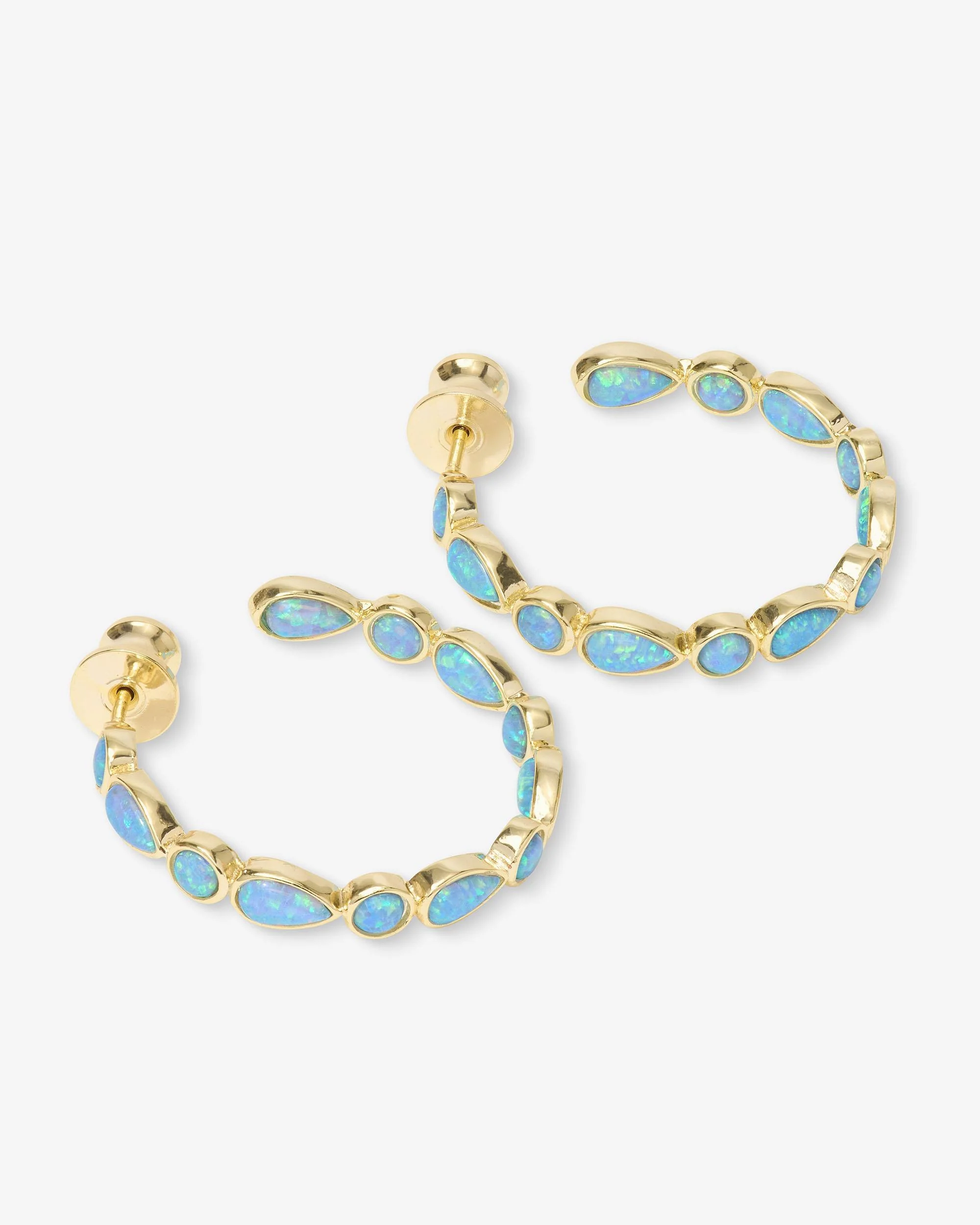 Isla Hoops 1" - Gold|Blue Opal - Image 3