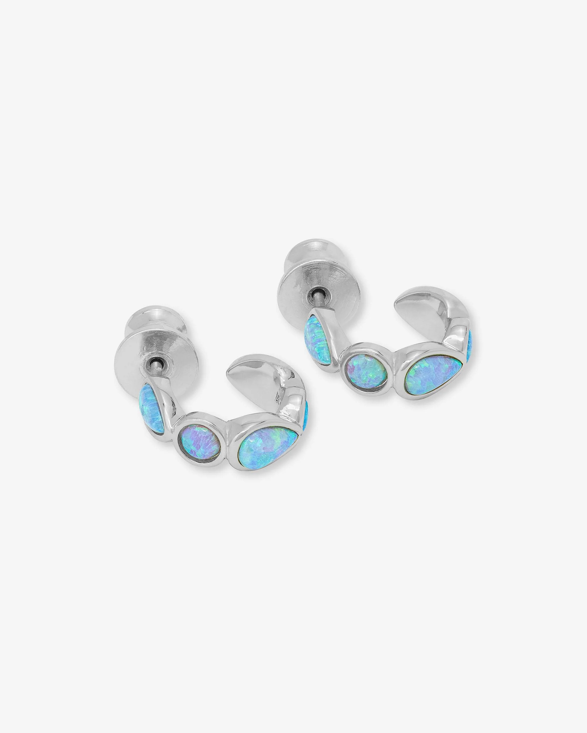 Isla Huggies - Silver|Blue Opal - Image 3