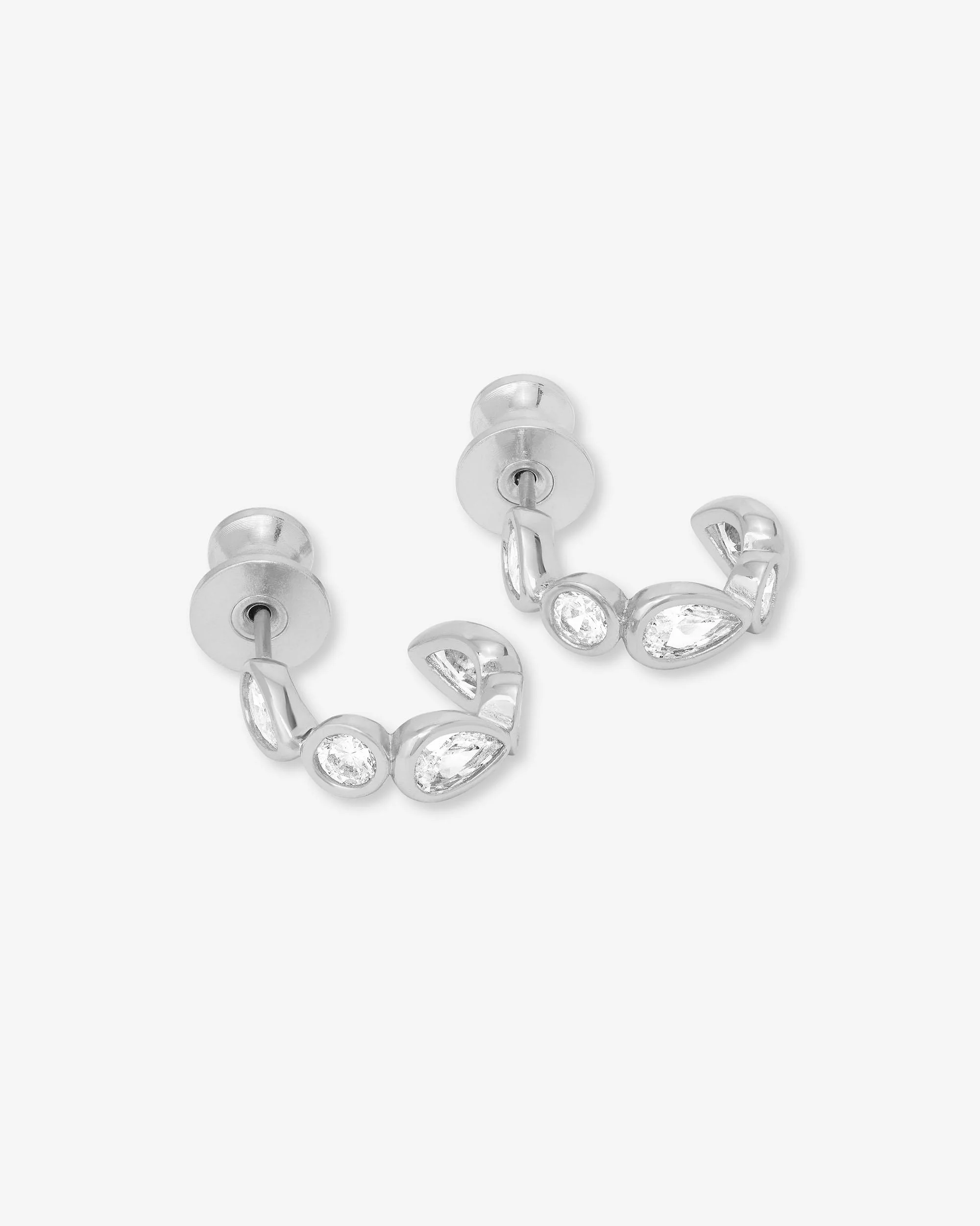 Isla Huggies - Silver|White Diamondettes - Image 3