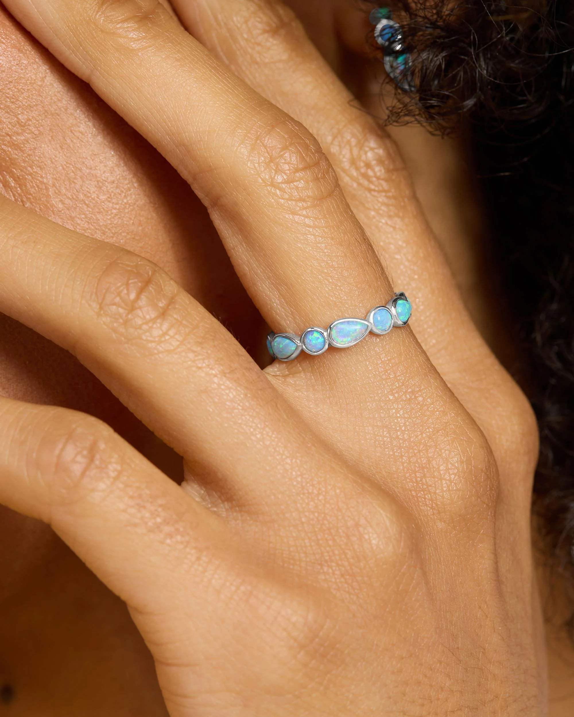 Isla Ring - Silver|Blue Opal - Image 3