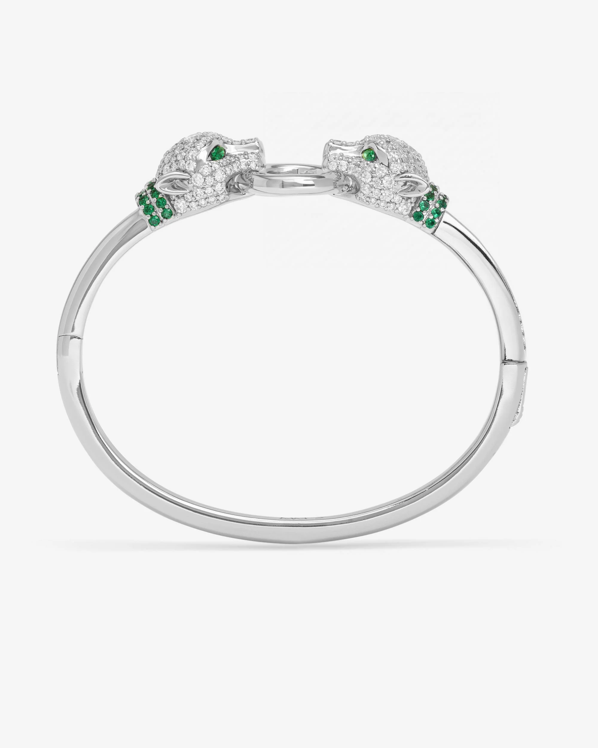 Jaguar Cuff Bracelet - Silver|White Diamondettes - Image 5