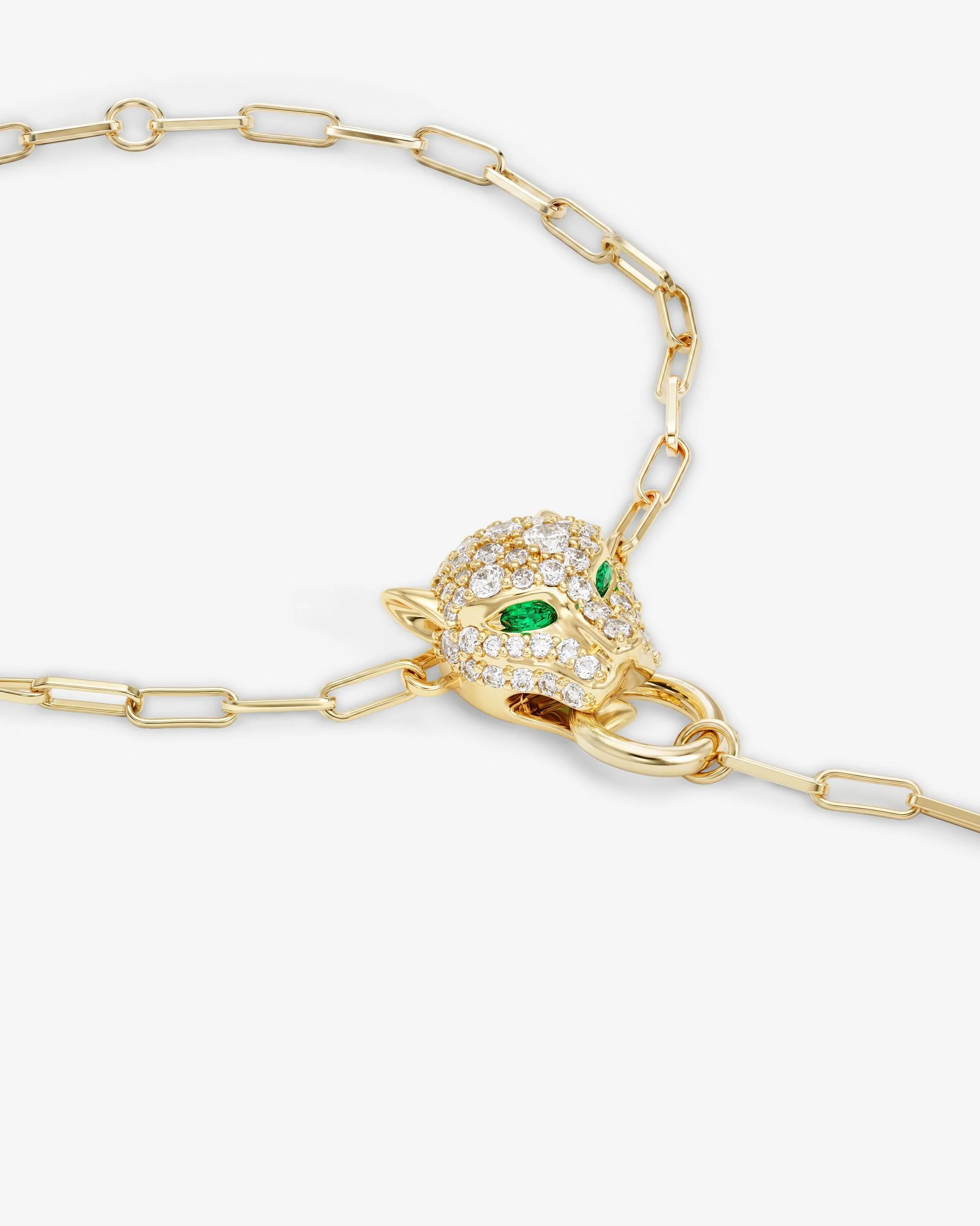 Jaguar Hand Chain - Gold|White Diamondettes - Image 3