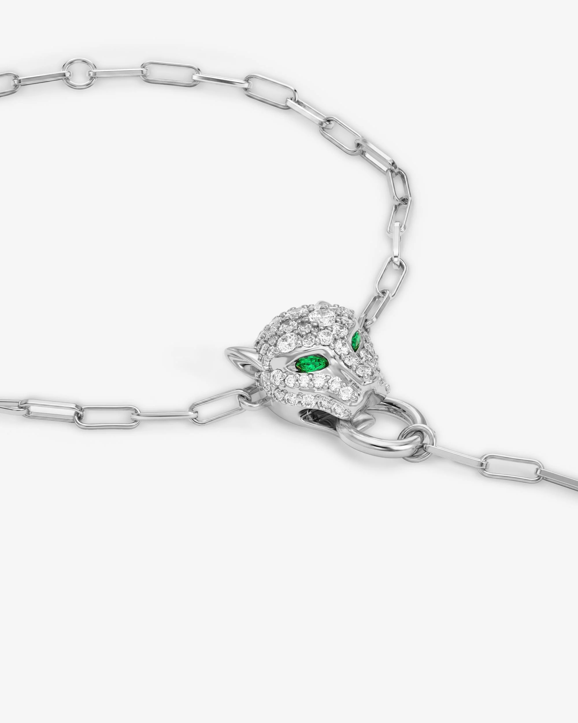 Jaguar Hand Chain - Silver|White Diamondettes - Image 3
