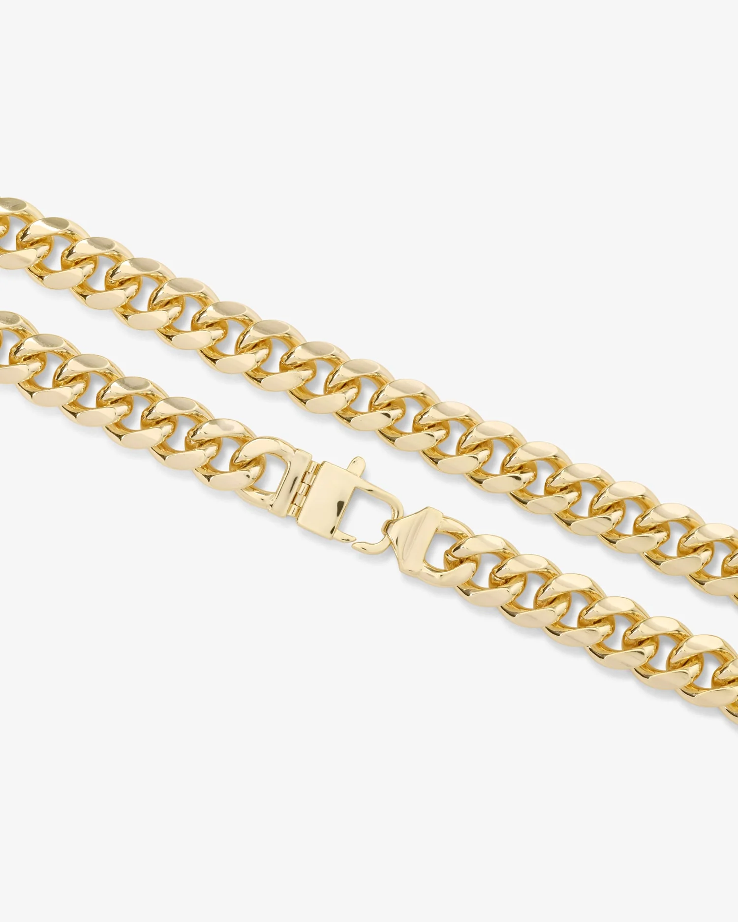 Julian Cuban Chain Necklace 10.8mm - Gold - Image 6