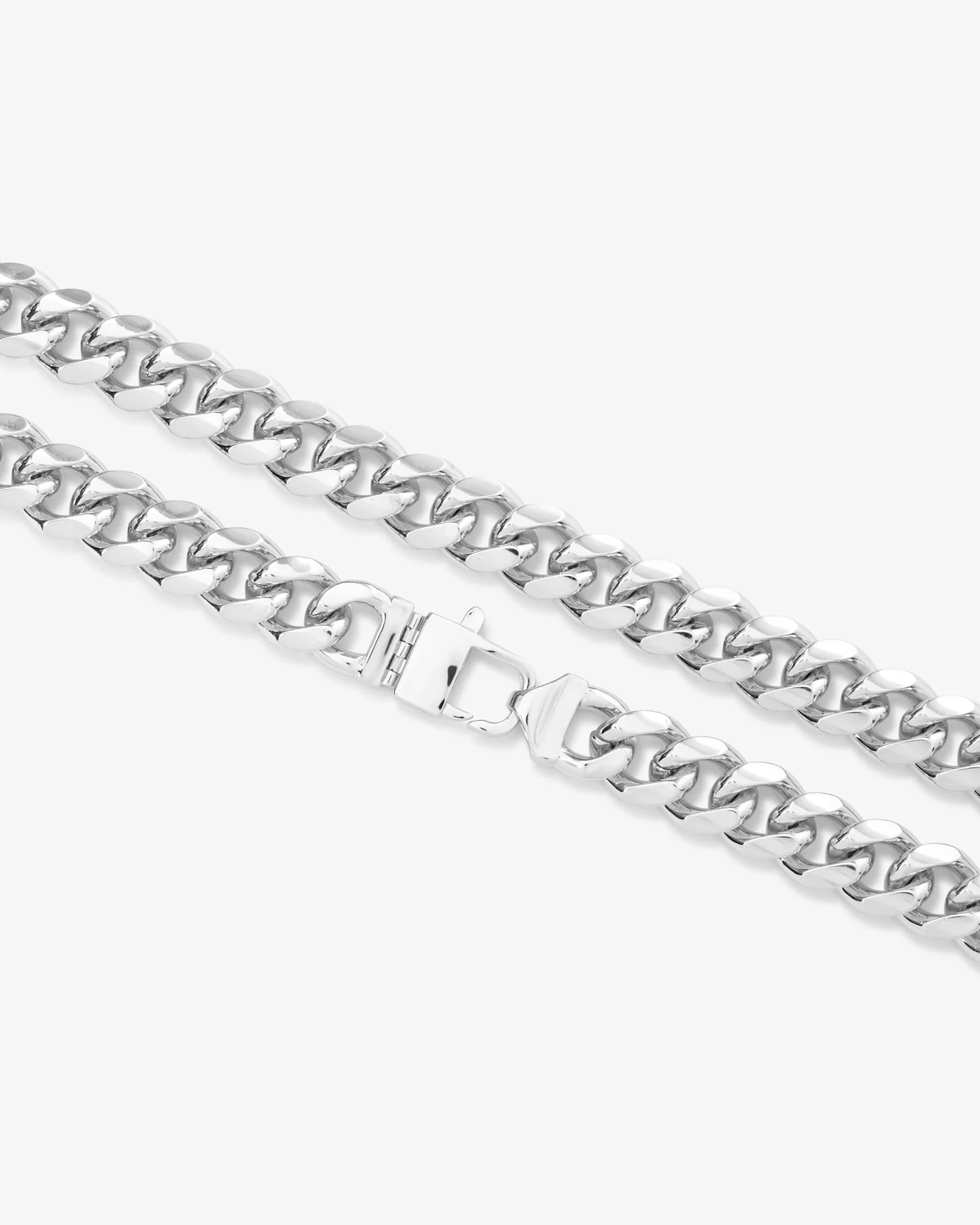 Julian Cuban Chain Necklace 10.8mm - Silver - Image 3