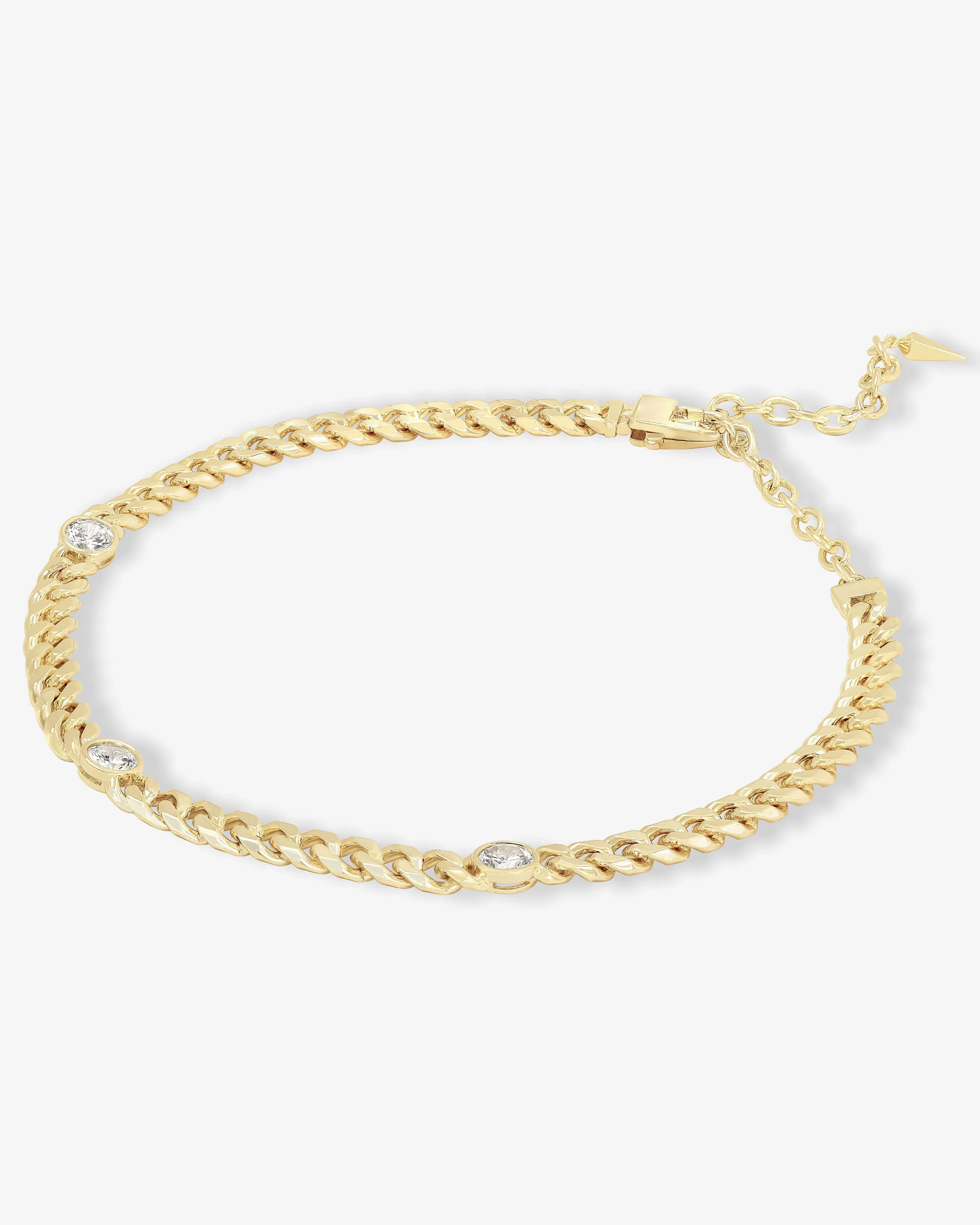 Julian Triple Diamond Choker 6.8mm - Gold|White Diamondettes - Image 3