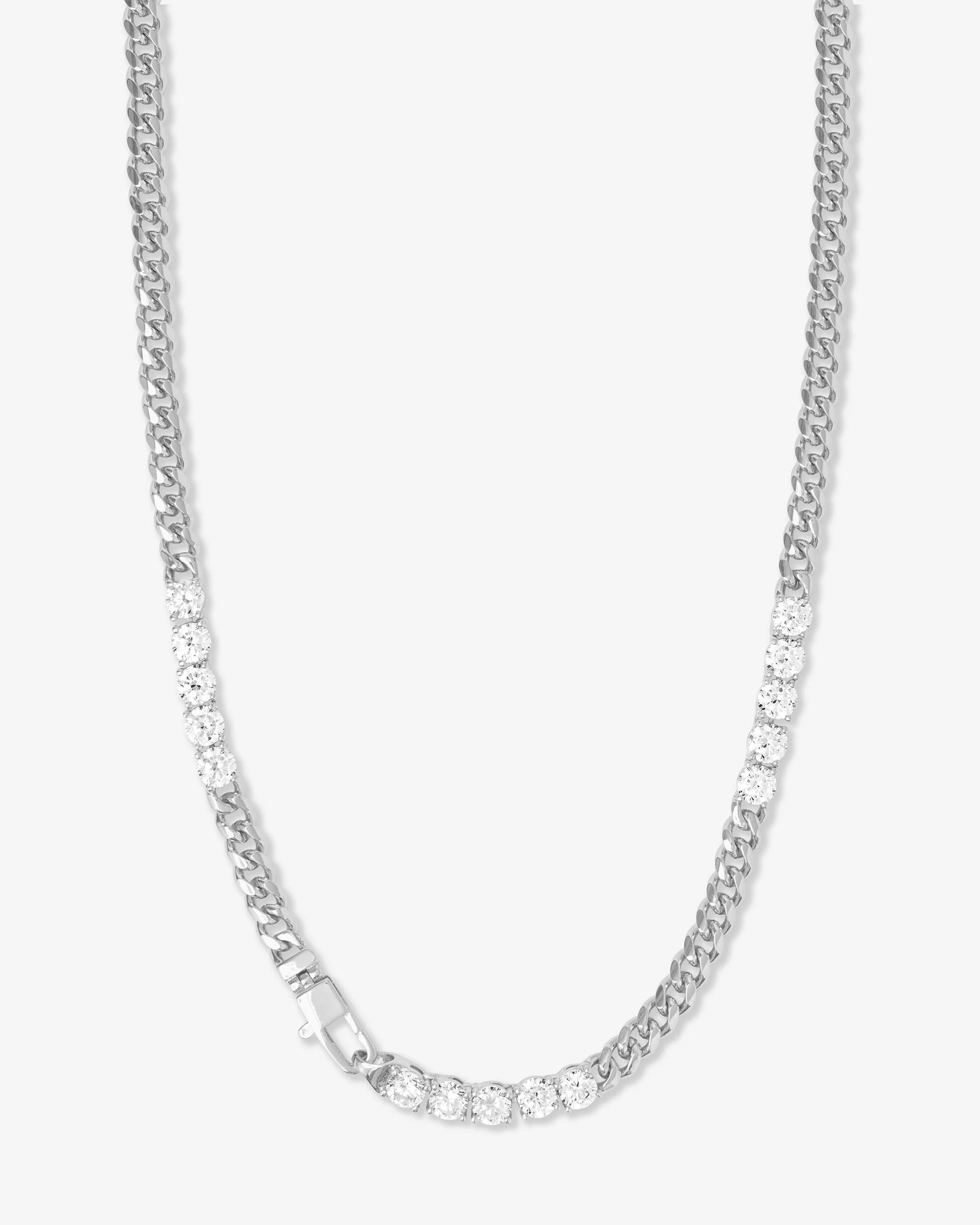 Julian's Obsessed with Diamonds Necklace 5mm - Silver|White Diamondettes