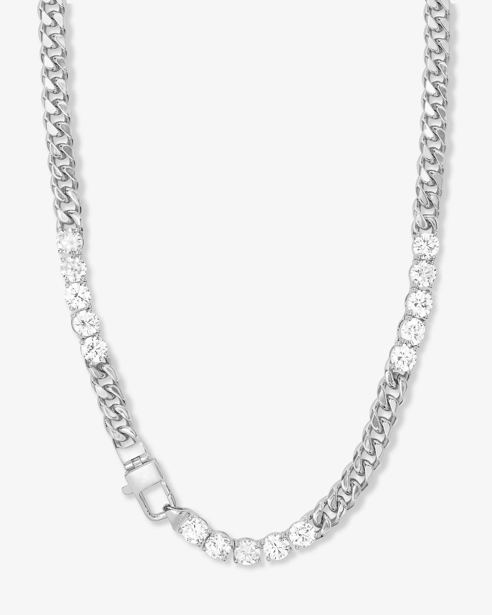 Julian's Obsessed with Diamonds Necklace 6.8mm - Silver|White Diamondettes
