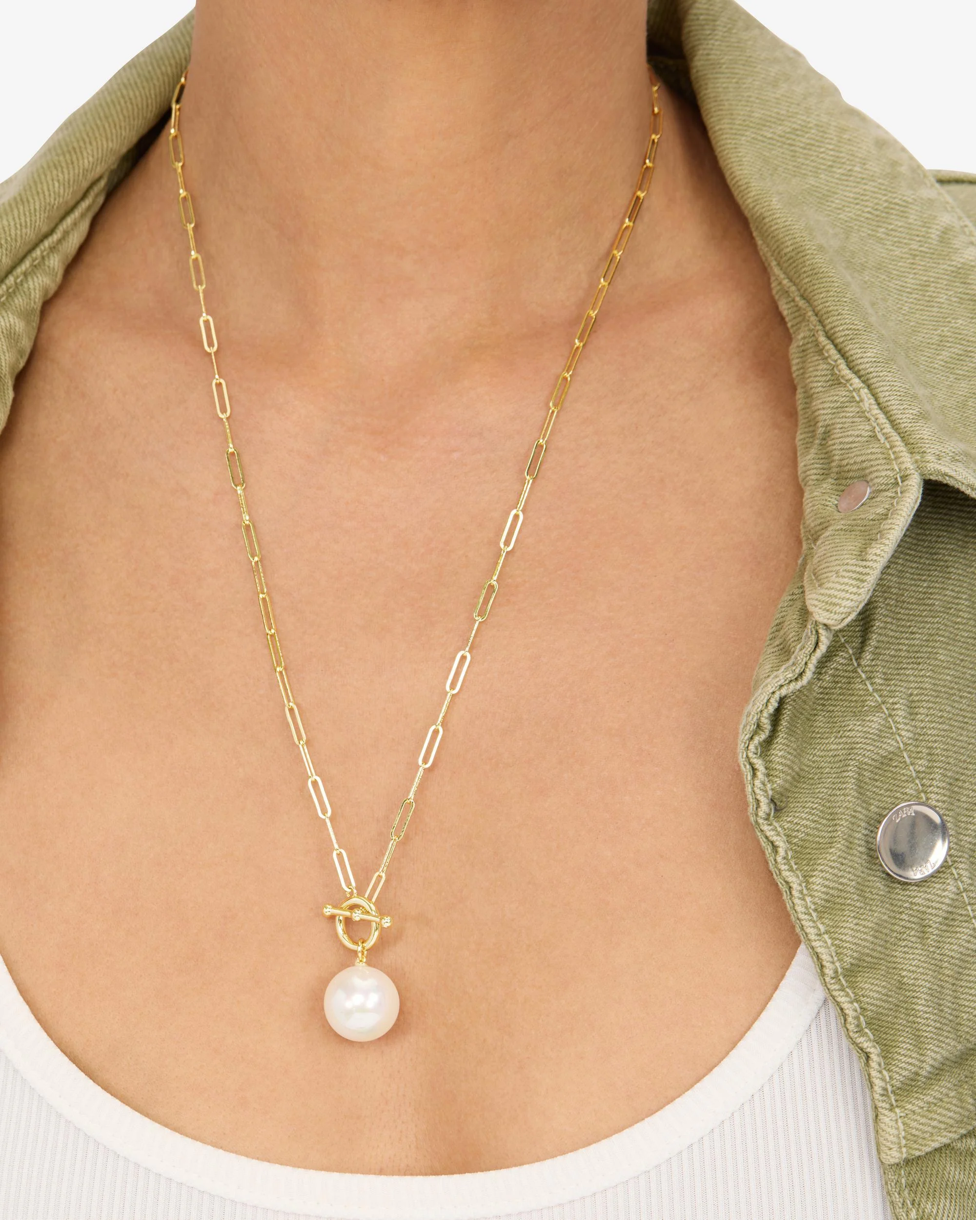 Life's A Ball Pearl Pendant Necklace - Gold - Image 4