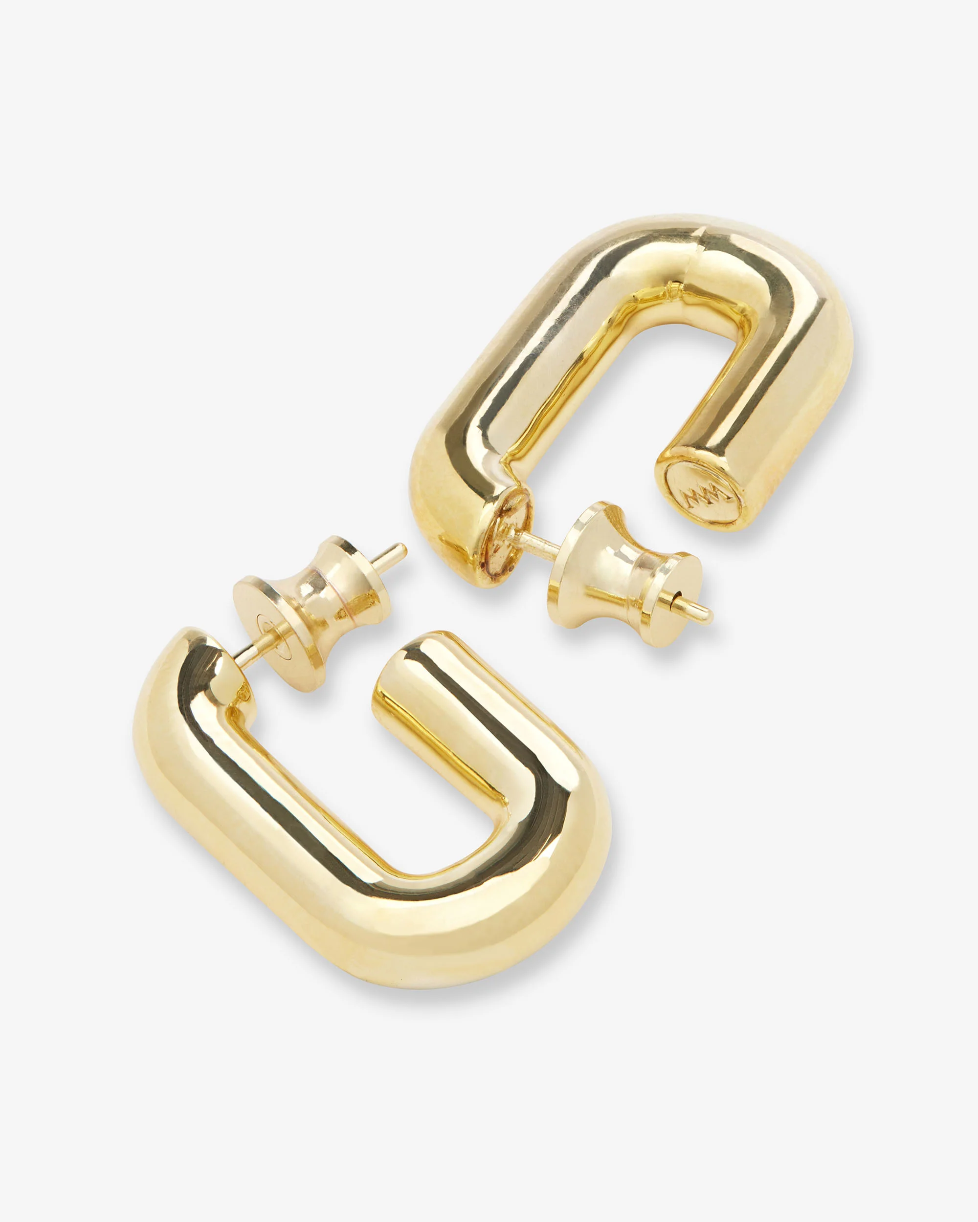 Lil Frankie Chain Huggies - Gold - Image 3
