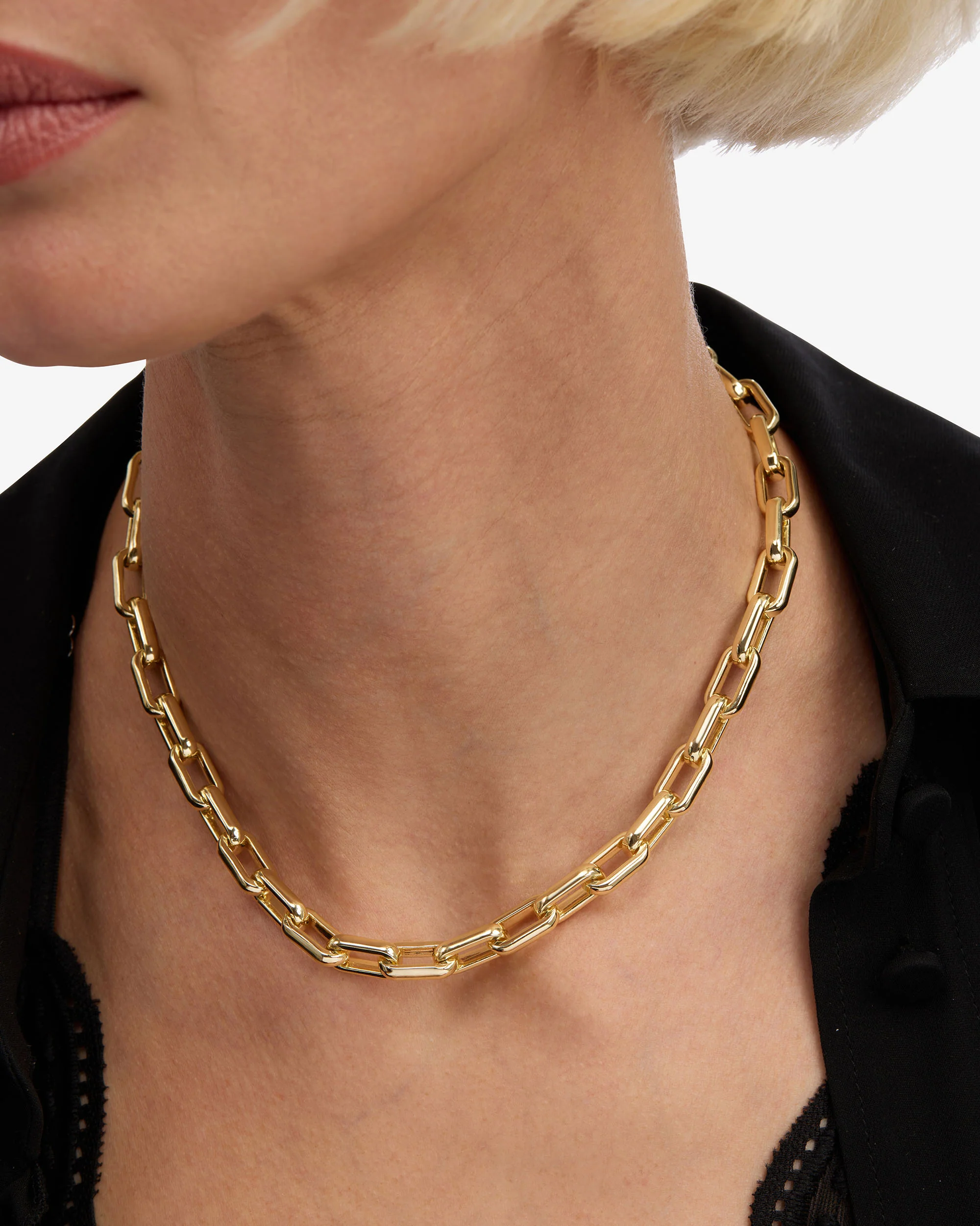 Lil Frankie Chain Necklace 8mm - Gold - Image 2
