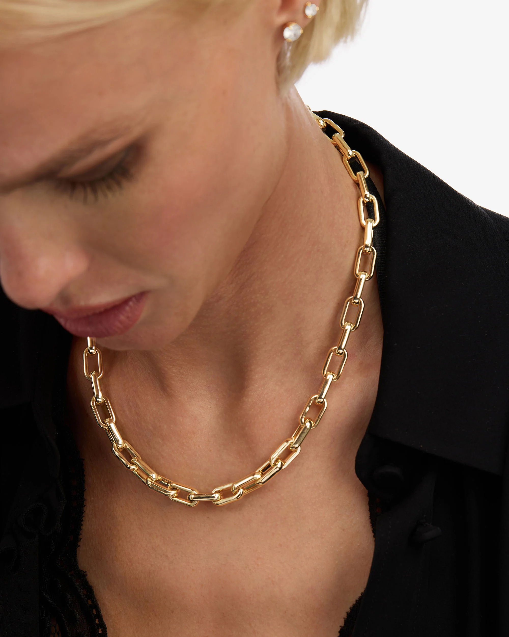Lil Frankie Chain Necklace 8mm - Gold - Image 3