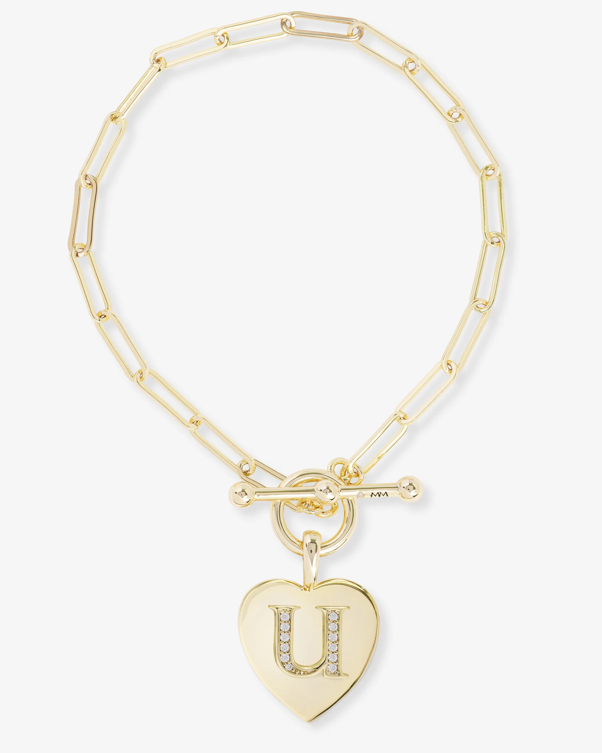 Love Letters Charm Bracelet - Gold|White Diamondettes - Image 21