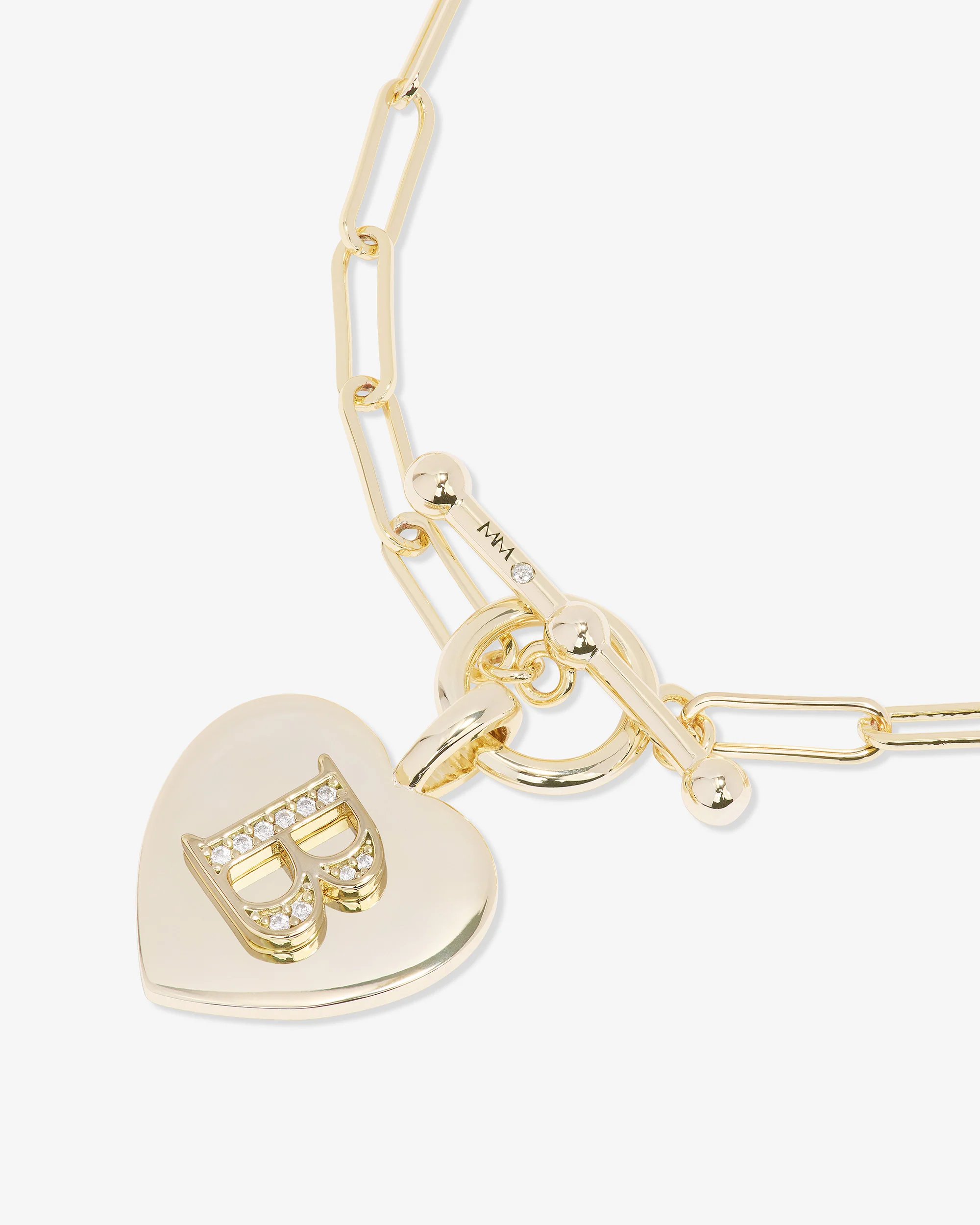 Love Letters Charm Bracelet - Gold|White Diamondettes - Image 29