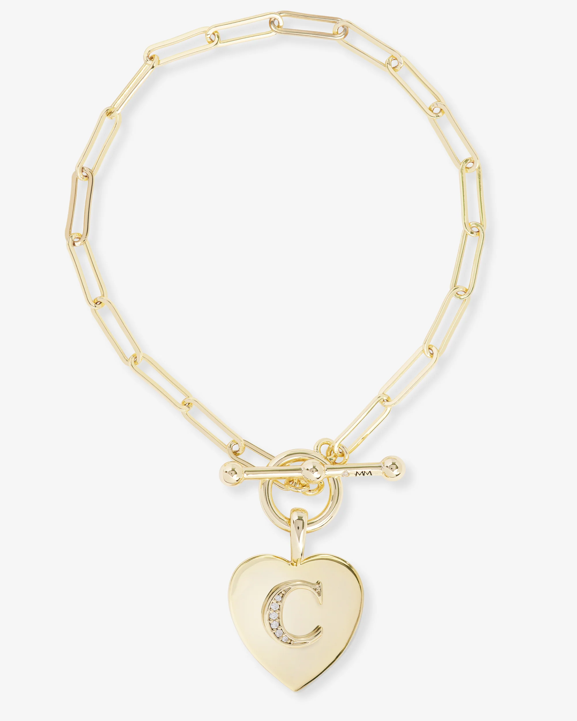 Love Letters Charm Bracelet - Gold|White Diamondettes - Image 3