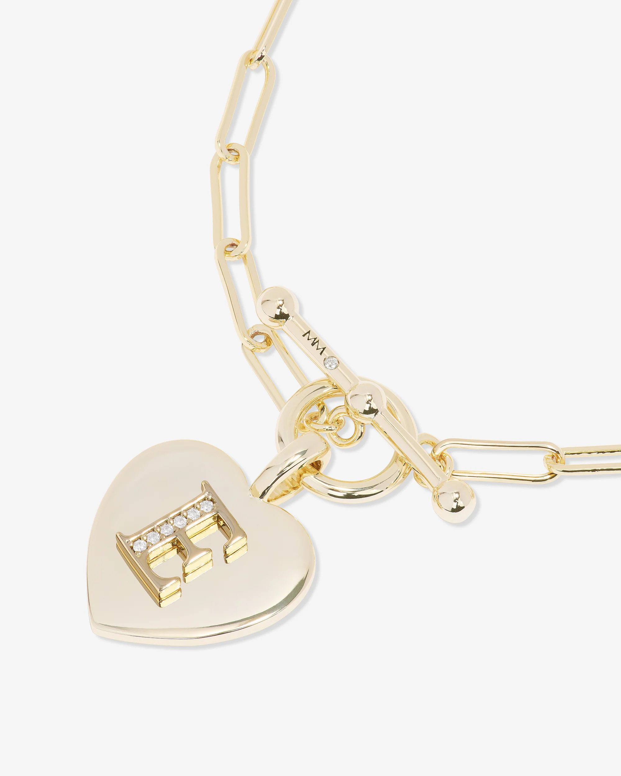 Love Letters Charm Bracelet - Gold|White Diamondettes - Image 32